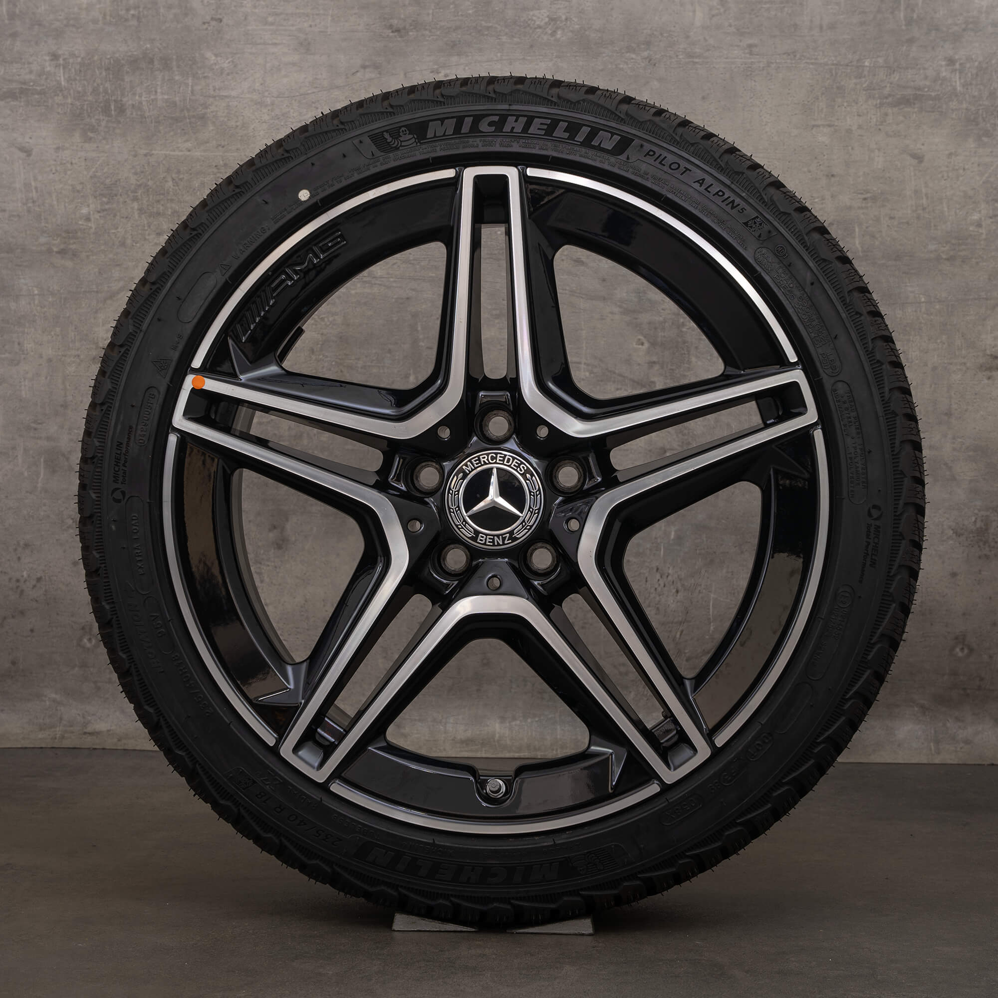 Jante de iarnă Mercedes Benz Clasa A AMG originale 18 inch 35 W177 jante A1774011800 negru lucios