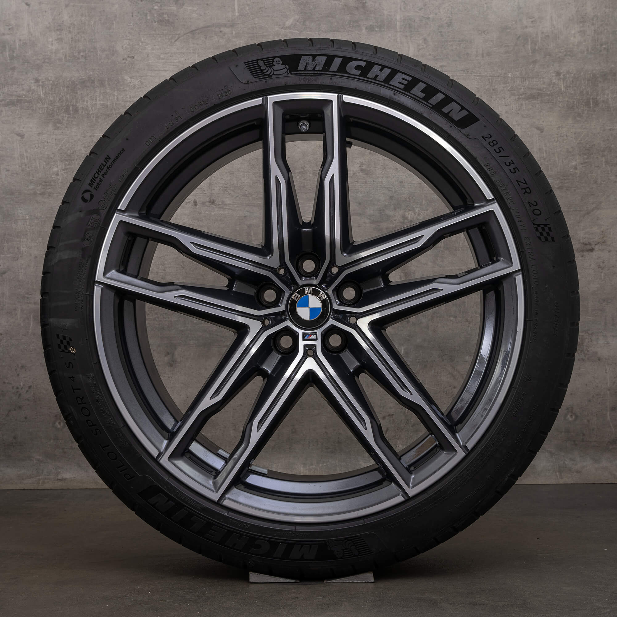 Originele BMW M5 M8 velgen 20 inch F90 F91 F92 F93 zomerwielen 810 M 8089562 8089563 orbitgrijs