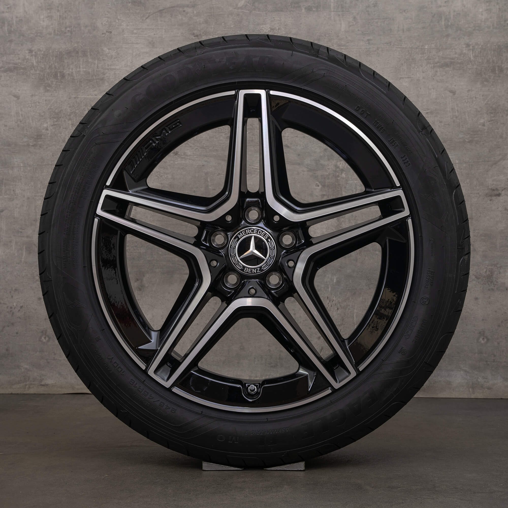 Jante originale AMG Mercedes Benz Clasa E 18 inch W213 S213 C238 A238 anvelope de vara A2134016300 roți negre vară NOU