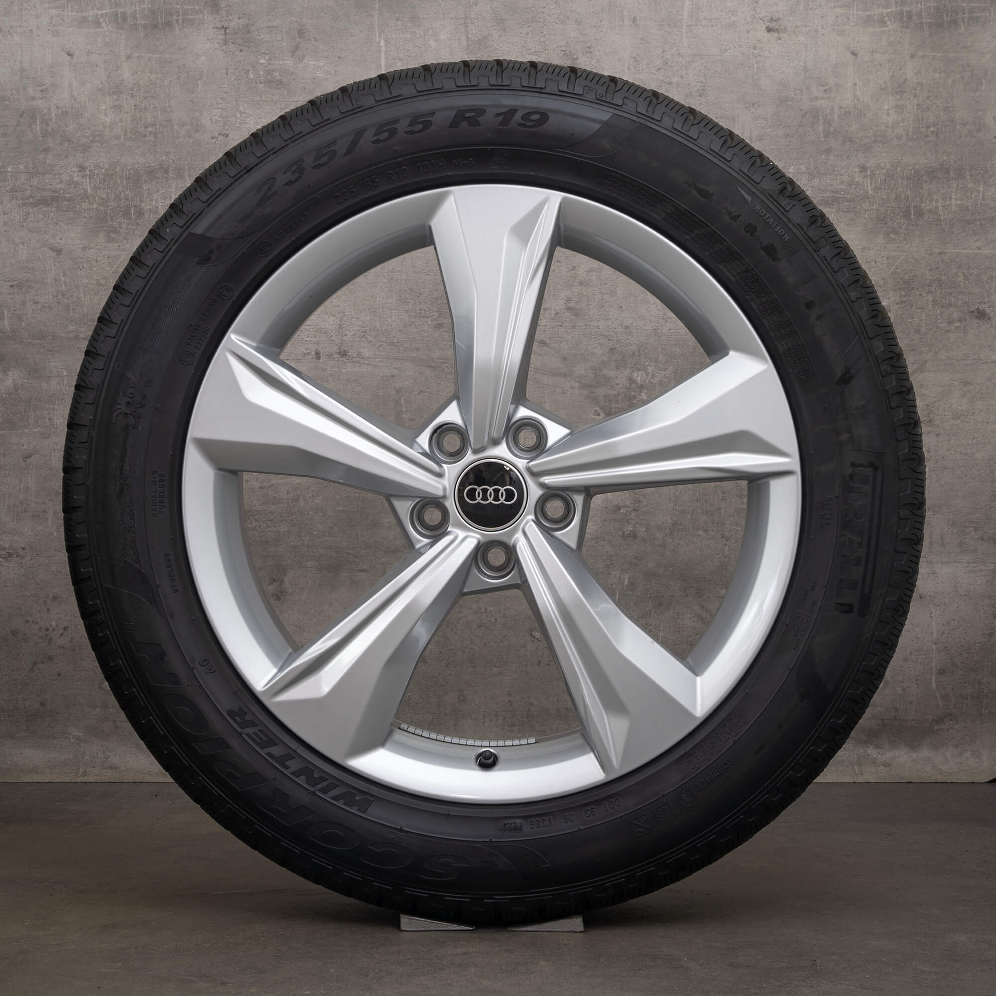 Original Audi Q5 SQ5 II FY 19 inch anvelope de iarnă 80A601025K roți jante aluminiu argintiu