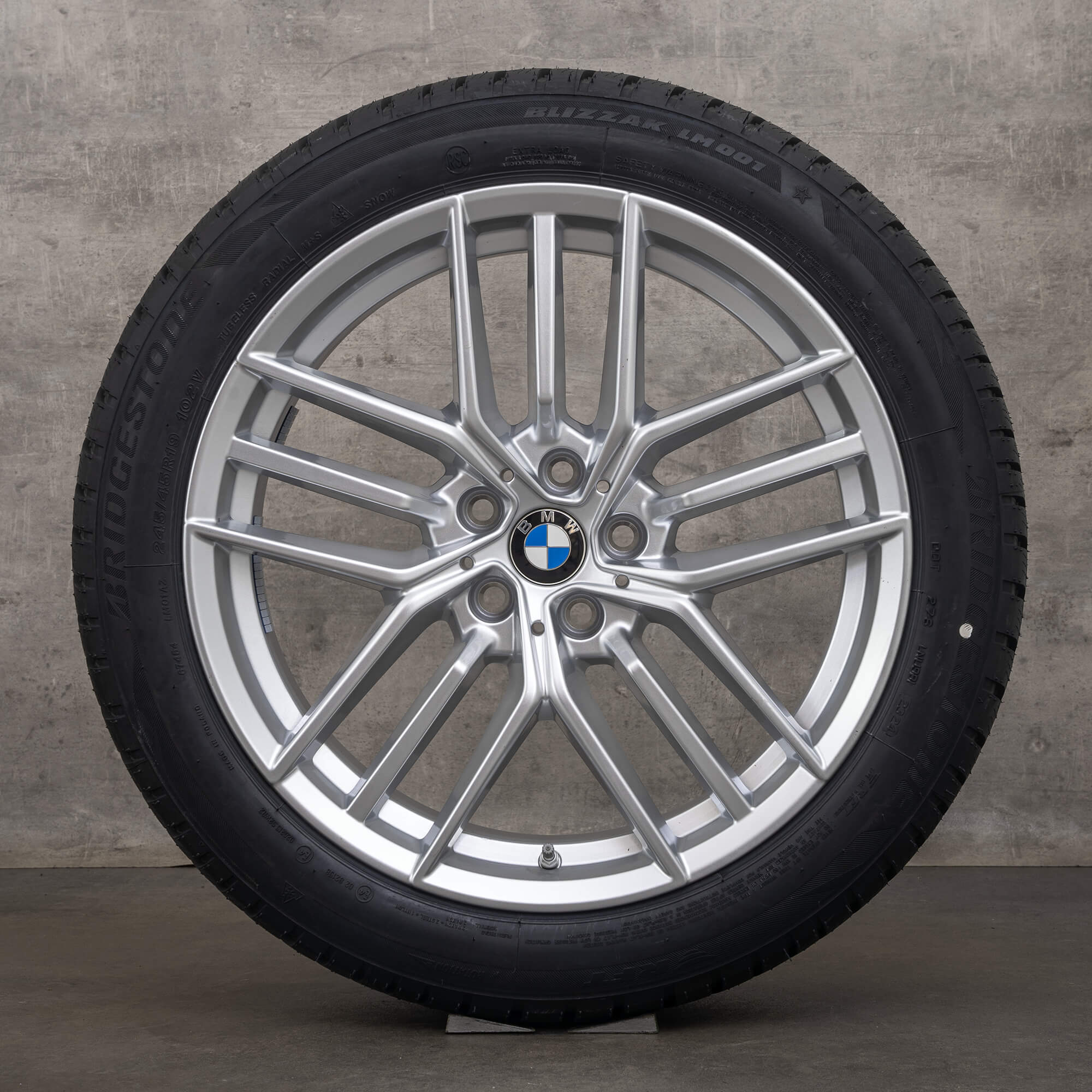 Jante originale BMW Seria 5 i5 iarna 19 inch G60 G61 stil 933 5A324D6 anvelope argintii NOU