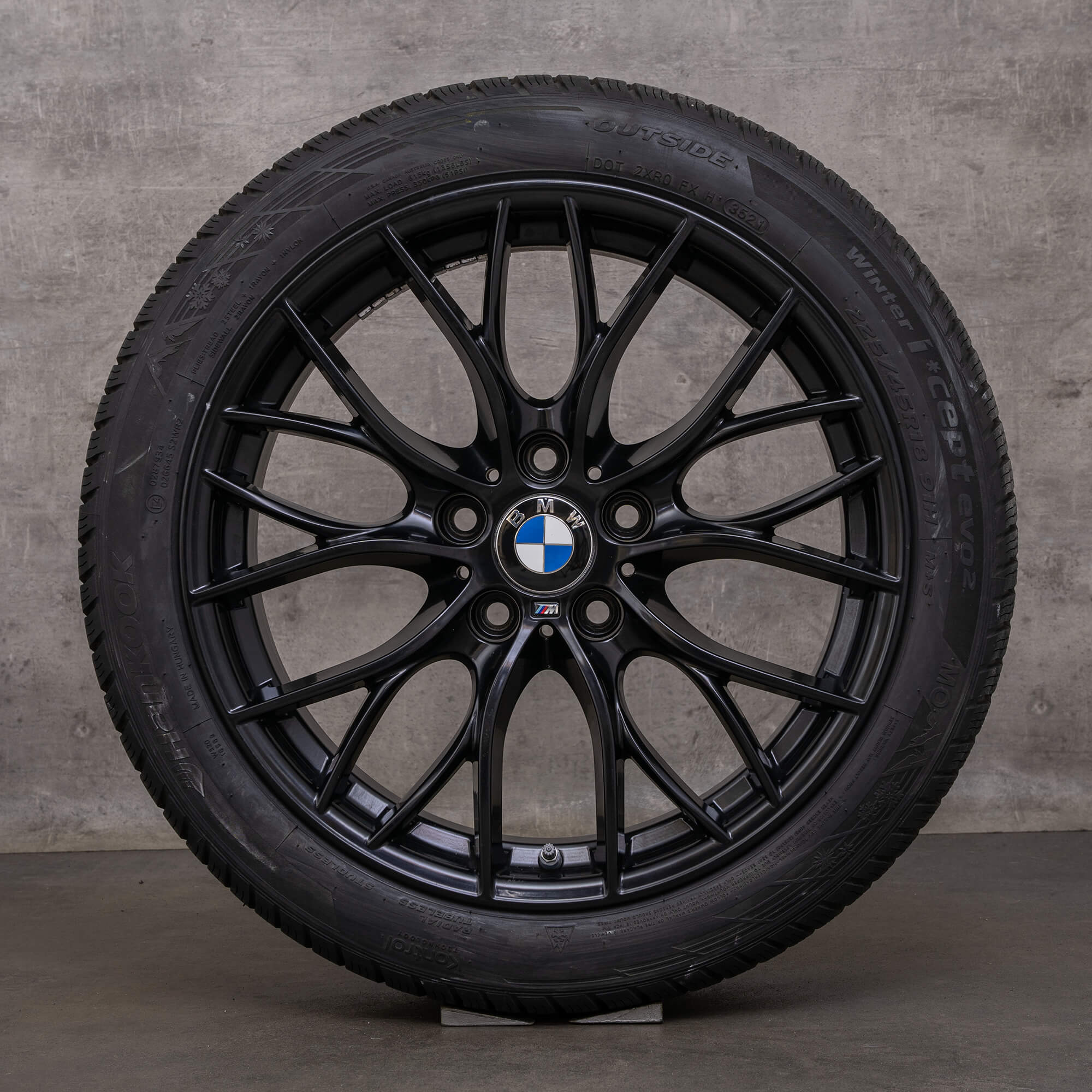 Original BMW 3er 4er Winterräder 18 Zoll F30 F31 F32 F33 Gran Coupé F36 Felgen Styling 405 M 6865157 schwarz matt