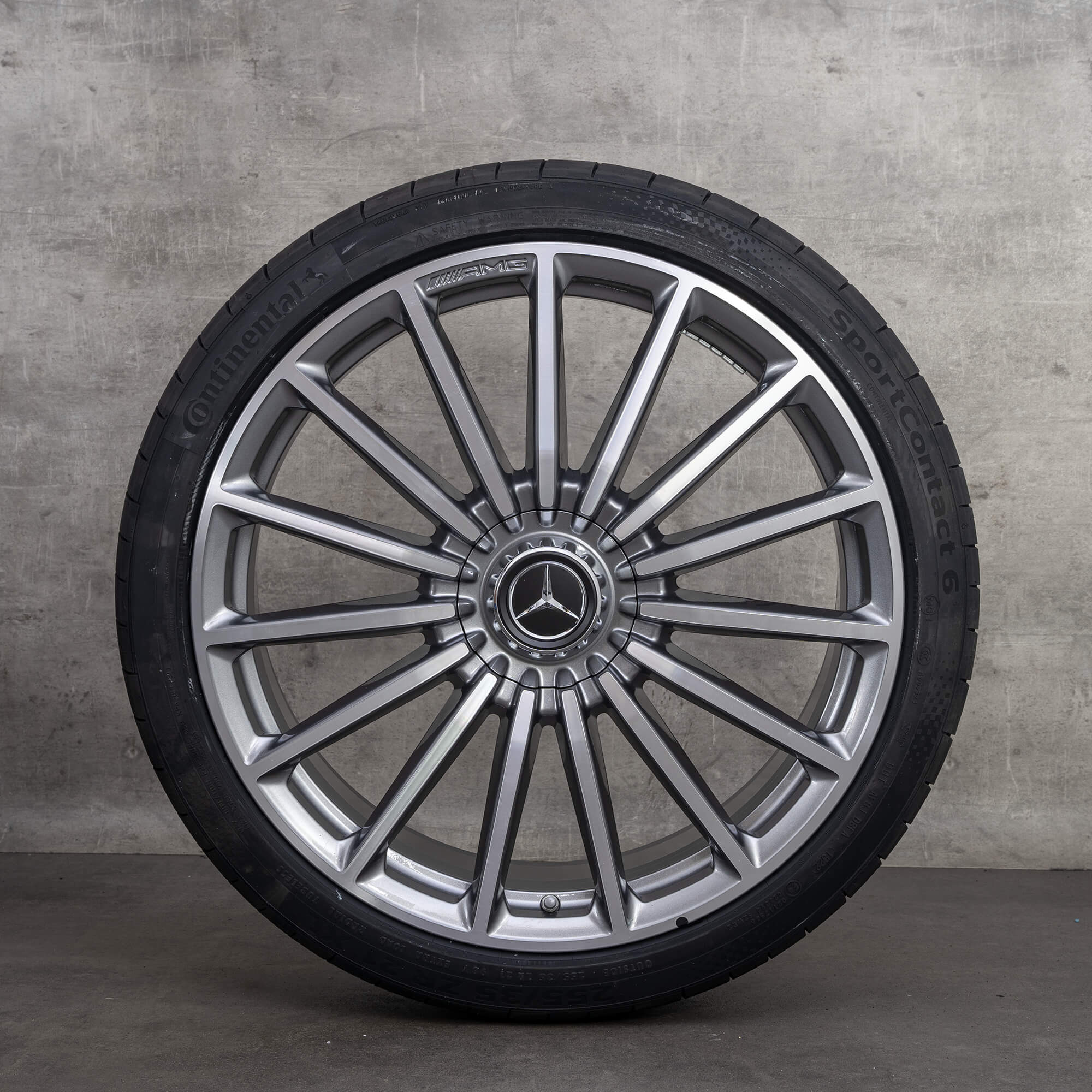 OEM AMG Mercedes Benz GLA35 45 X247 H247 21 inch rims summer tires A2474012200 himalaya grey high-sheen NEW