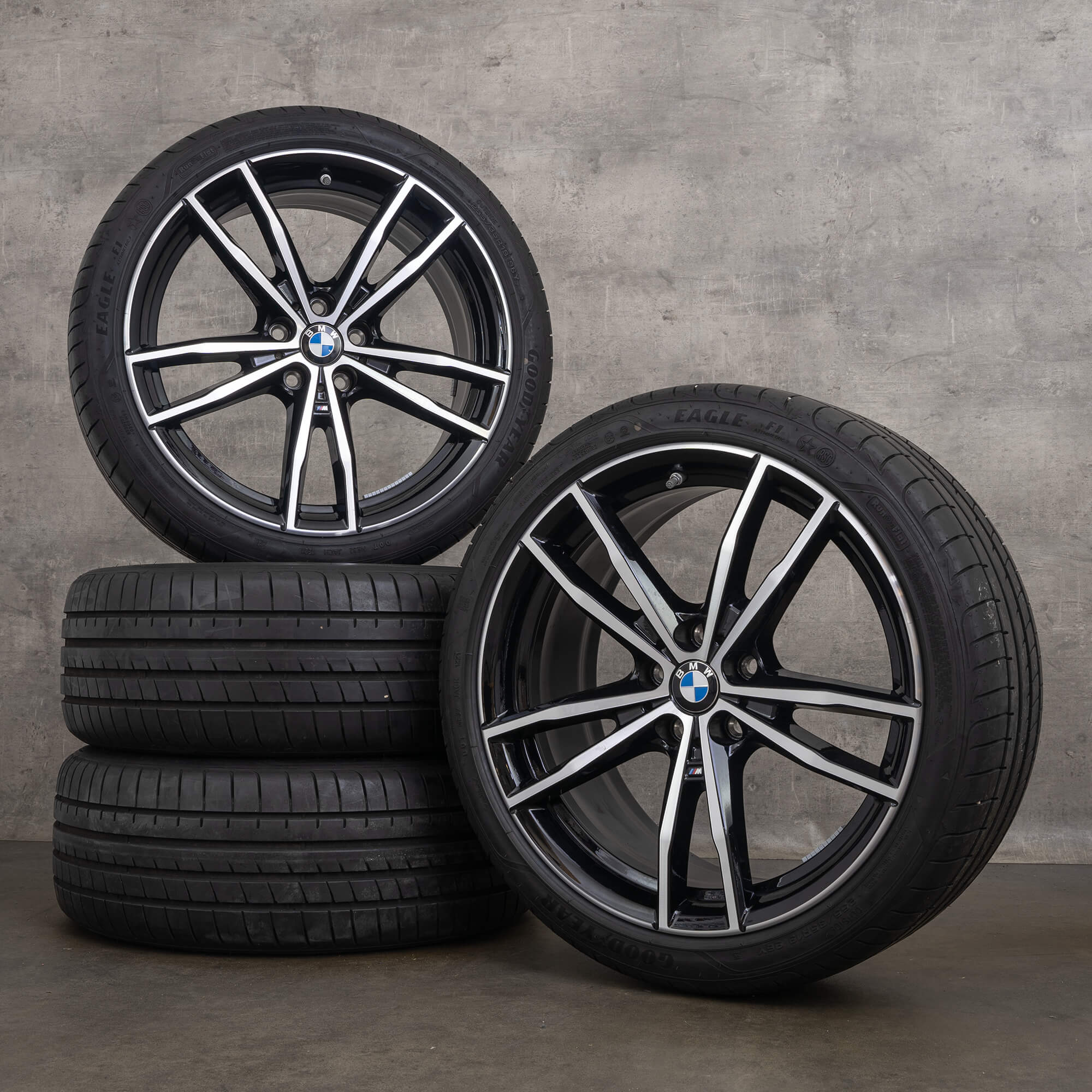 Originální letni pneumatiky BMW řady 2 G42 3 G20 G21 4 G22 G23 19 palcové ráfky 8090094 8090095 černá