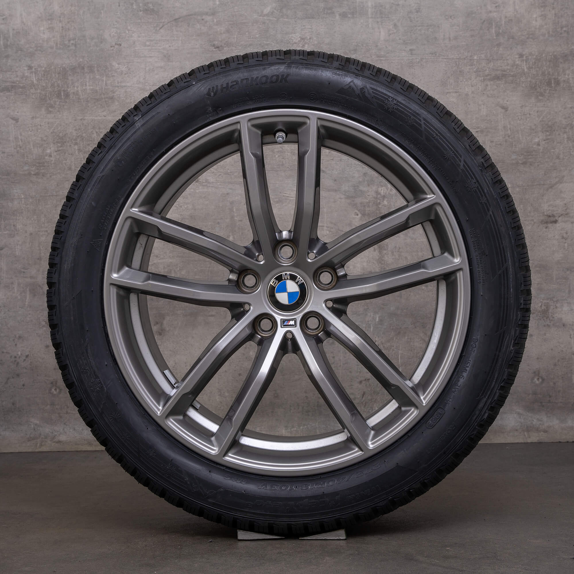 OEM BMW 5 Series Winter Wheels 18 inch G30 G31 WheelStyling 662 M 8093405 8093406 ferricgrey