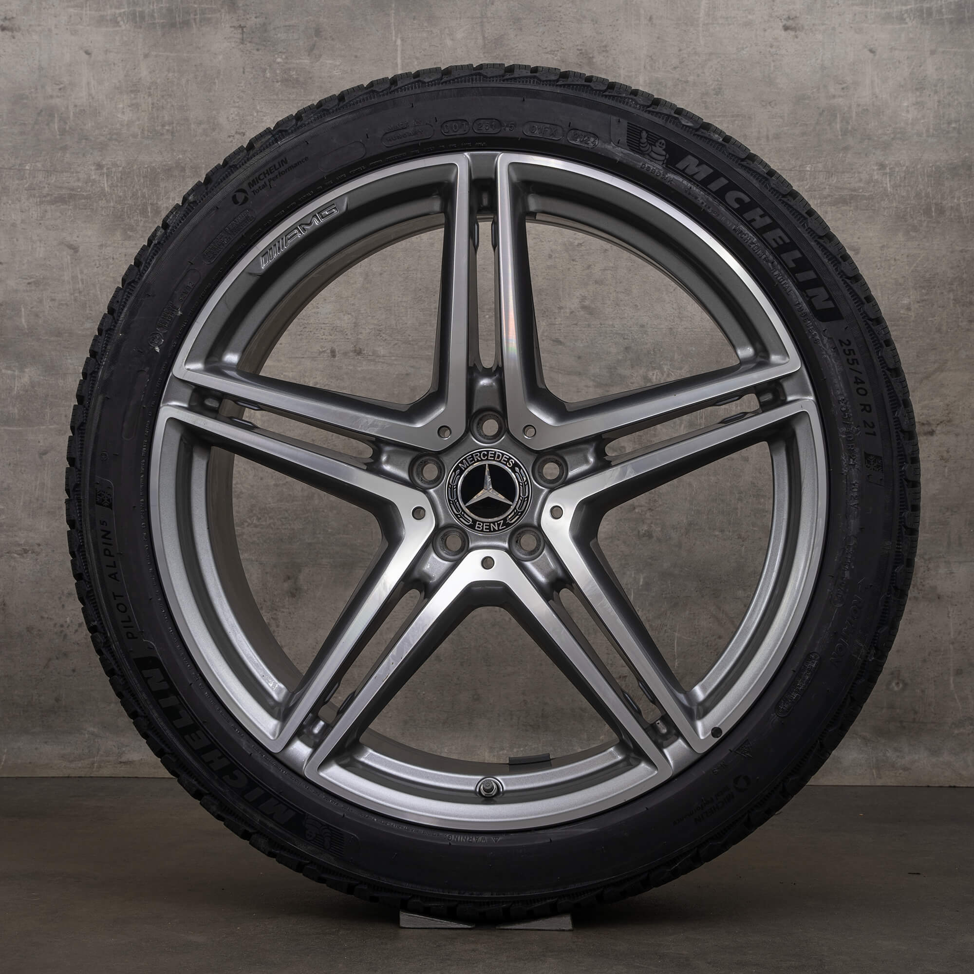 OEM Mercedes Benz S-Class AMG winter wheels 21 inch S 63 W223 rims A2234012100 A2234012200 himalaya grey high-sheen NEW