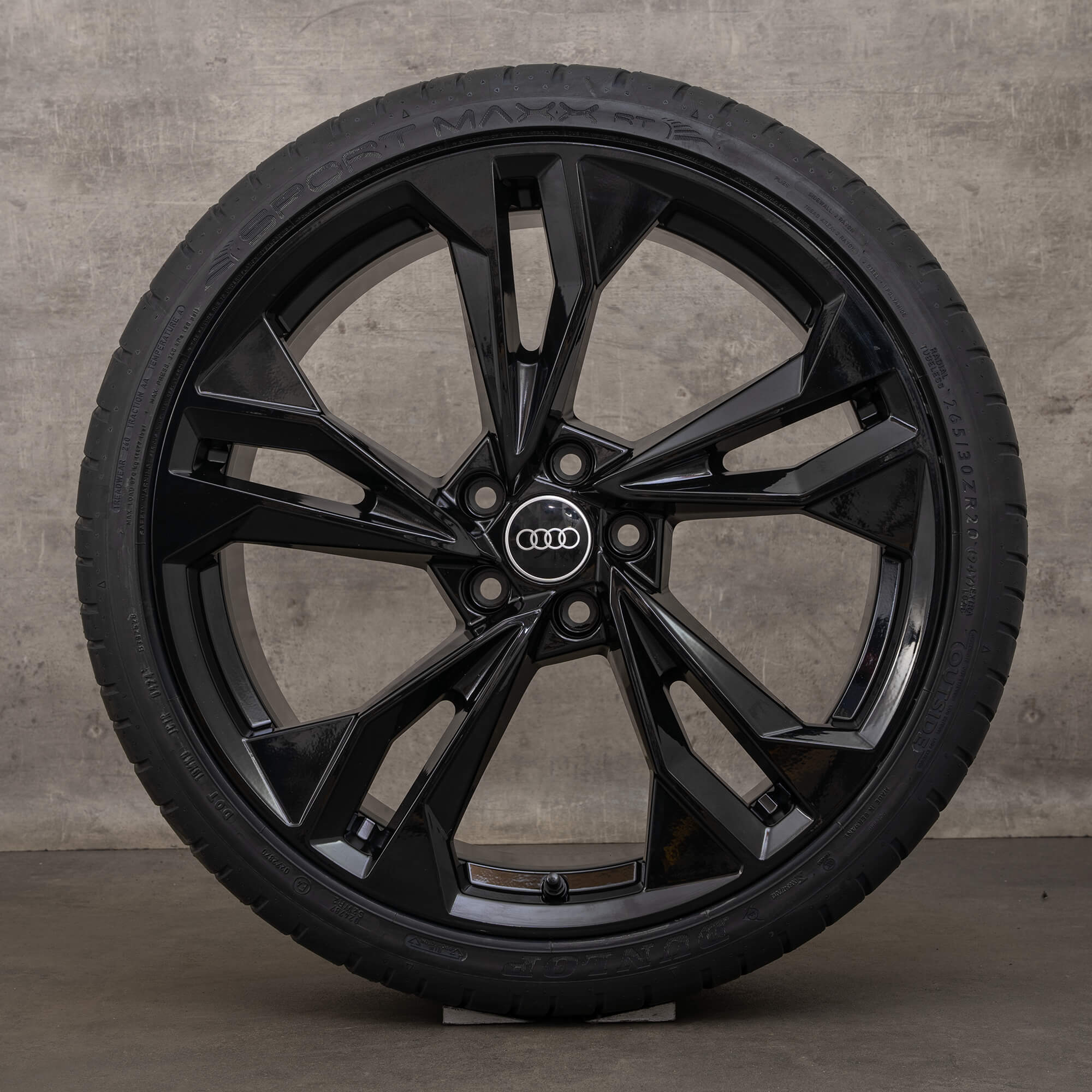 OEM Audi A5 S5 F5 8W B9 20 inch summer tires 8W0601025EQ rims black