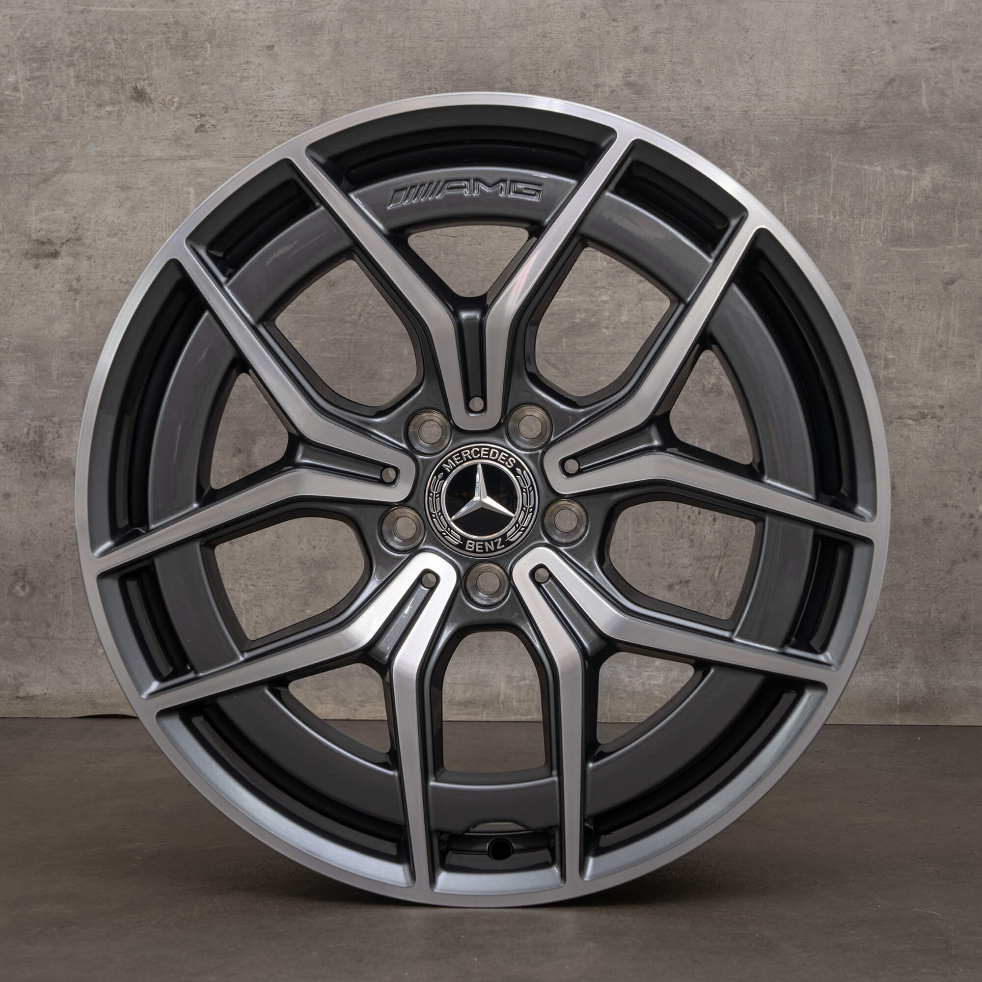 Originální ráfky Mercedes Benz třídy E AMG 19 palců W213 S213 C238 A238 A2134016500 himalaya grey glossy NOVÉ