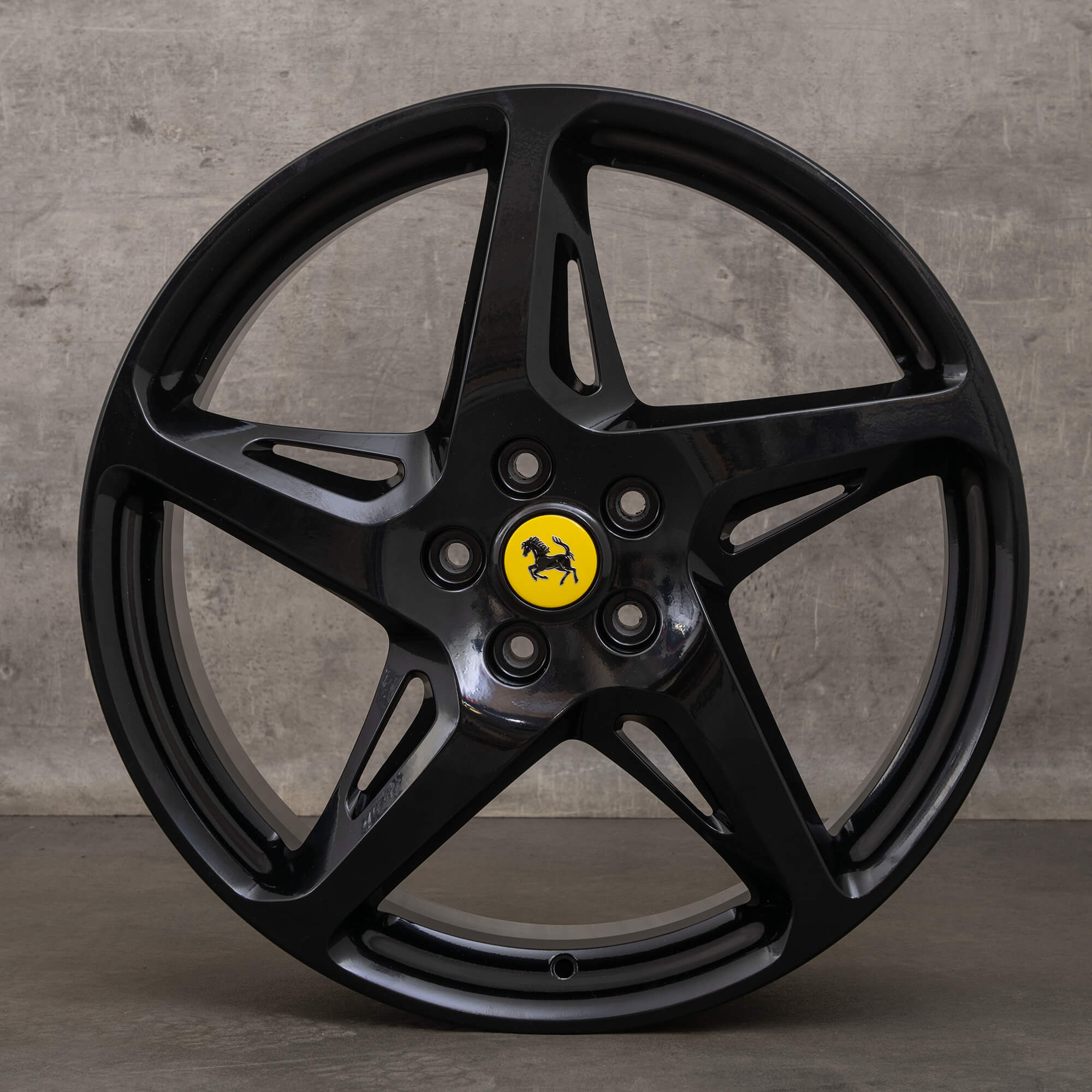 Originele Ferrari 458 Spider 20 inch velgen 262892 262893 zwart satijn mat