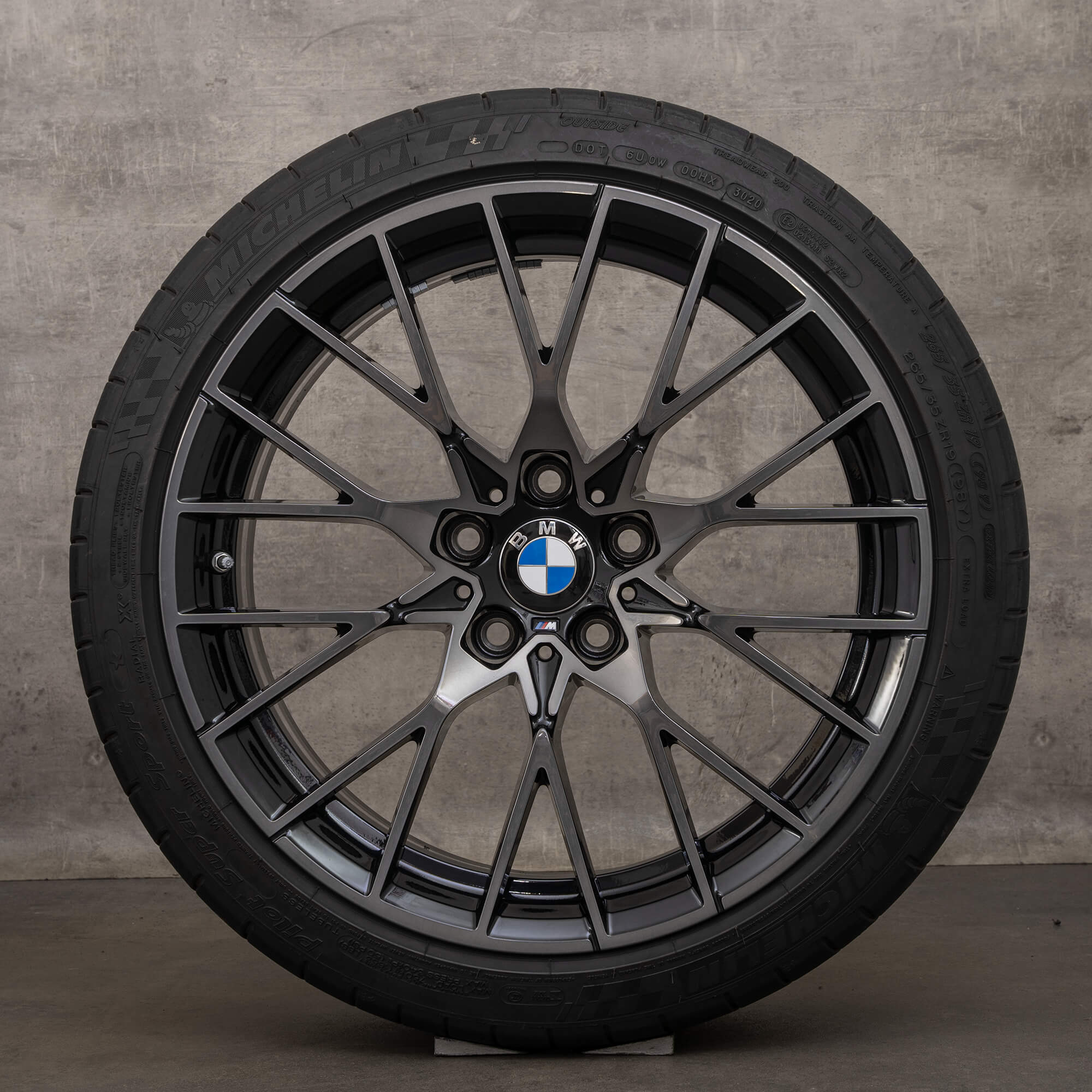 Originale BMW M2 F87 19-tommers sommerdekk 788 M 8093988 8093987 felger