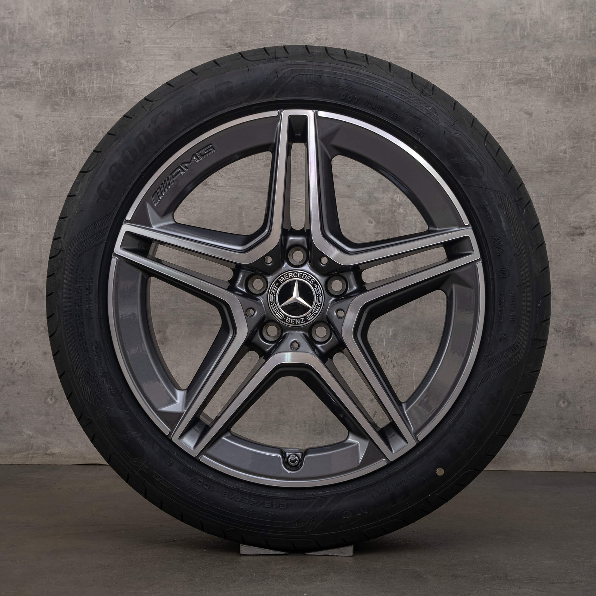 OEM AMG Mercedes Benz E-Class rims 18 inch W213 S213 C238 A238 summer tires A2134016300 himalaya grey wheels NEW