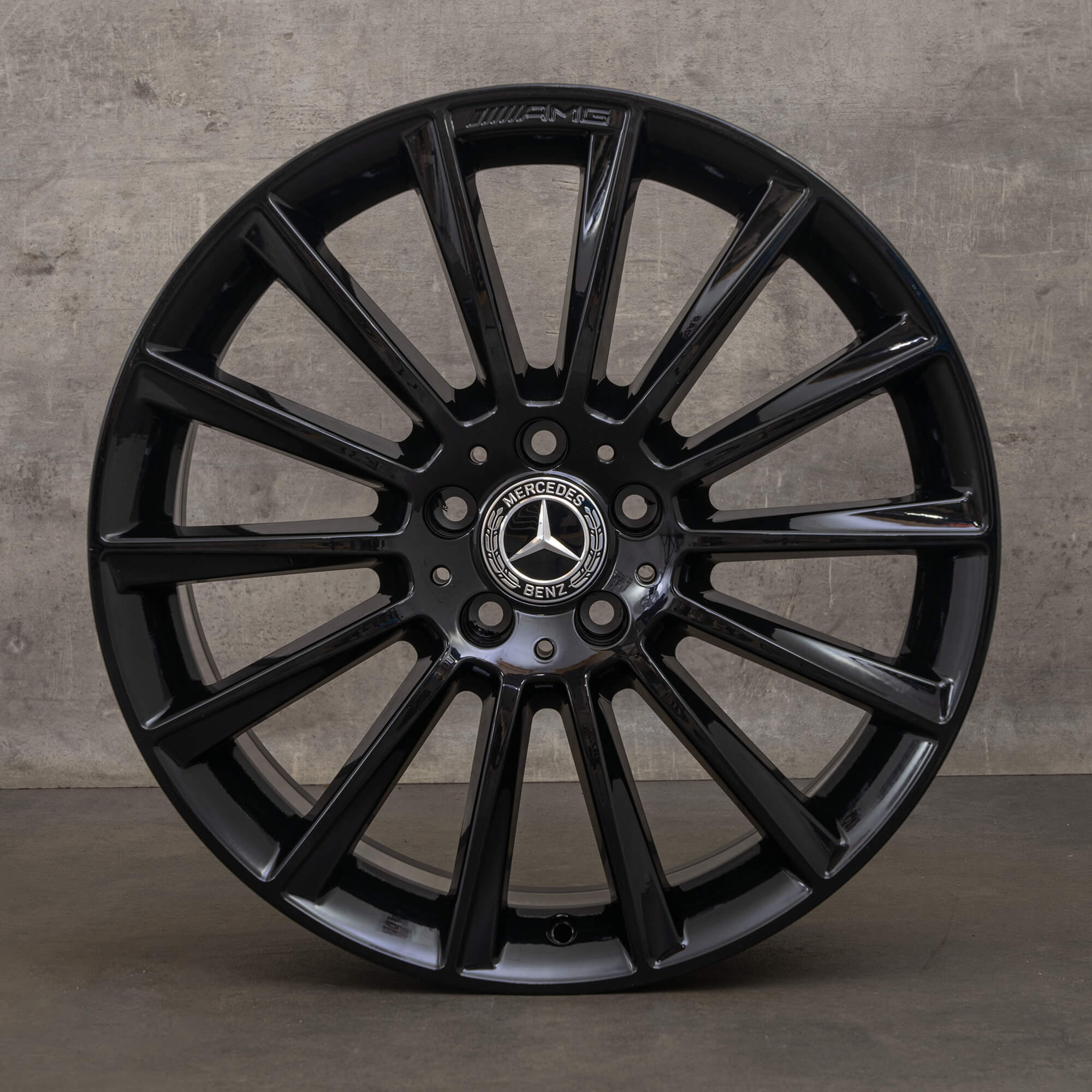 OEM AMG Mercedes Benz C-Class W205 S205 C205 A205 19 inch rims A2054011300 A2054011400 black gloss