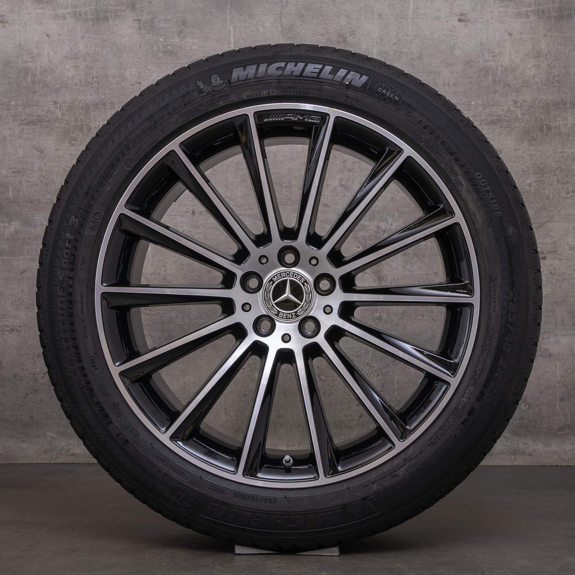 Originální letni alu kola Mercedes Benz GLC 43 AMG 20" X253 C253 A2534011900 A2534012700 černá lesklá soustružená