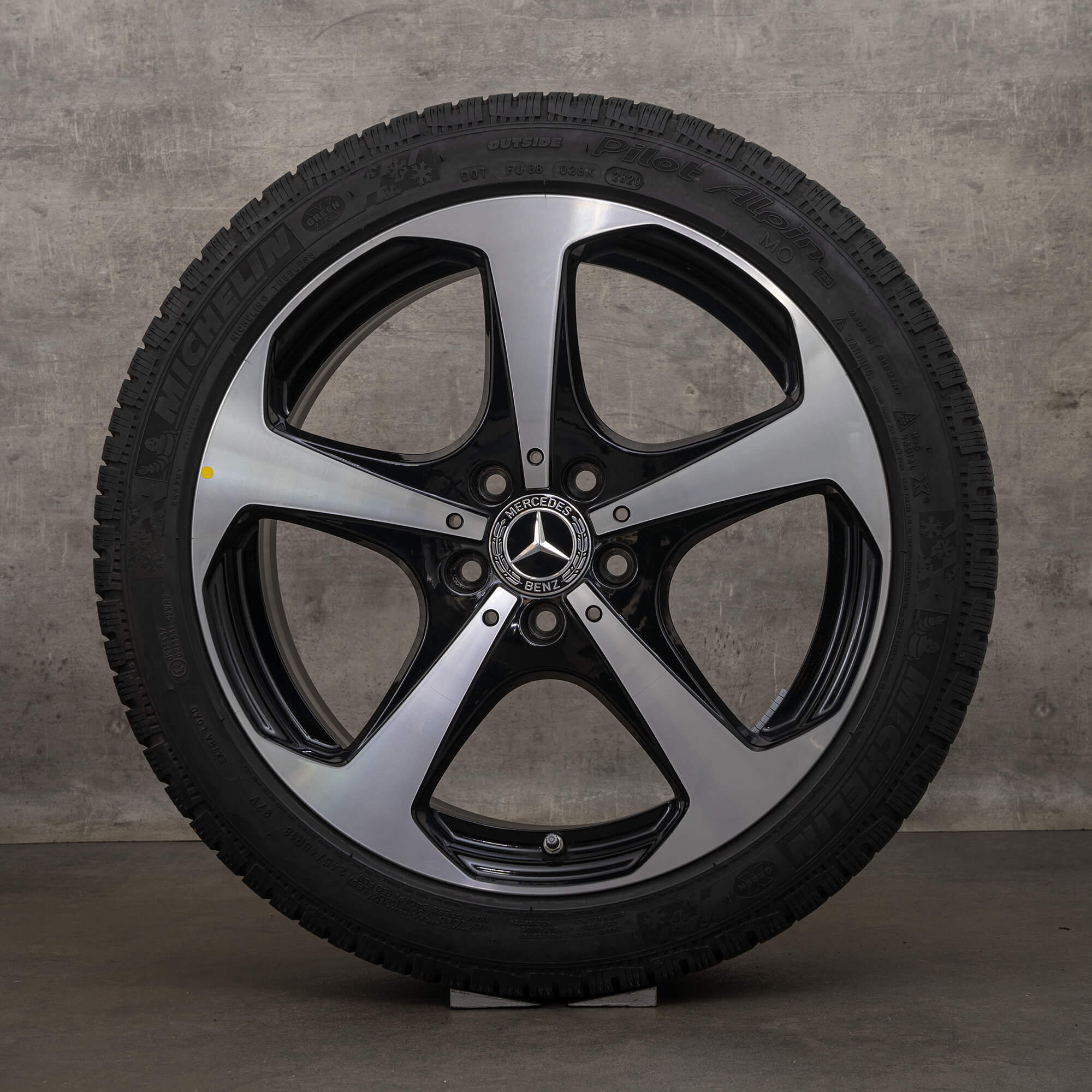 Originele Mercedes Benz C-Klasse winterwielen 18 inch W205 S205 A205 C205 velgen A2054014600 A2054014700 zwart hoogglans