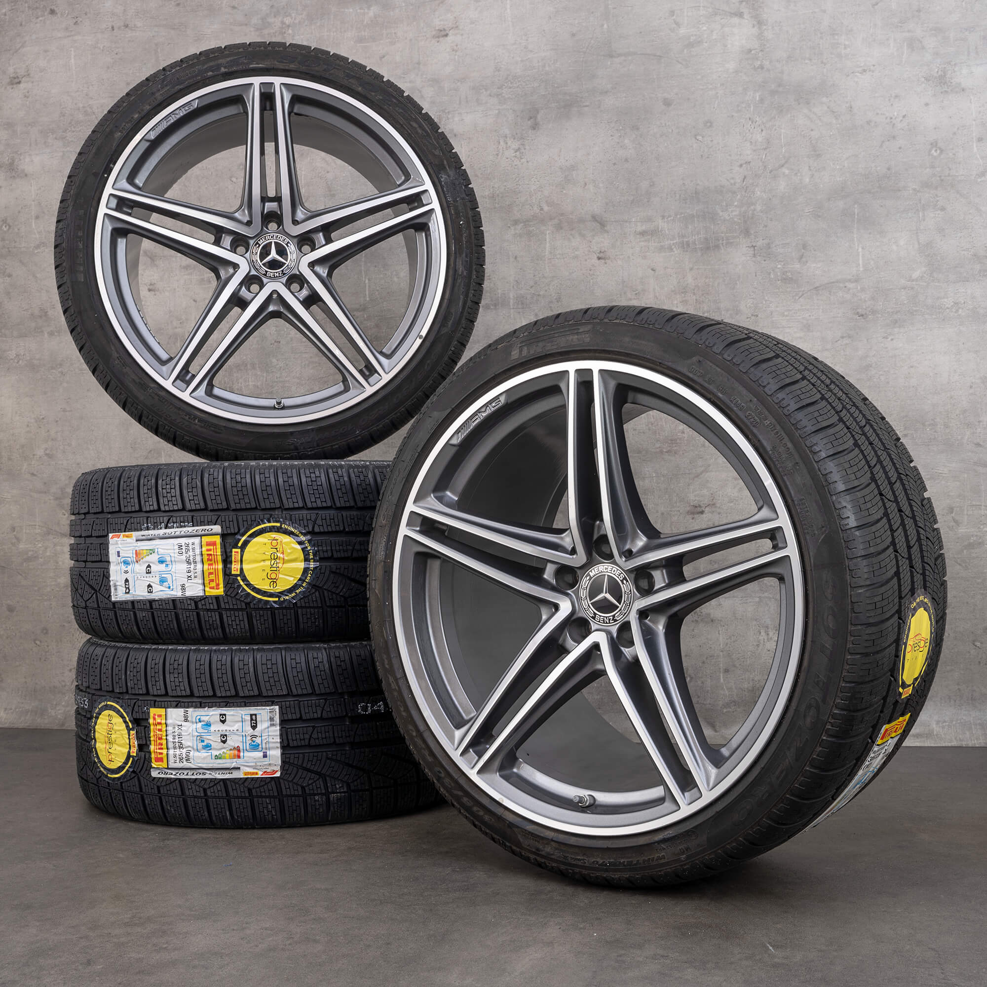 19 jantes 20 pouces pneus hiver Mercedes Benz AMG GT C190 roues aluminium