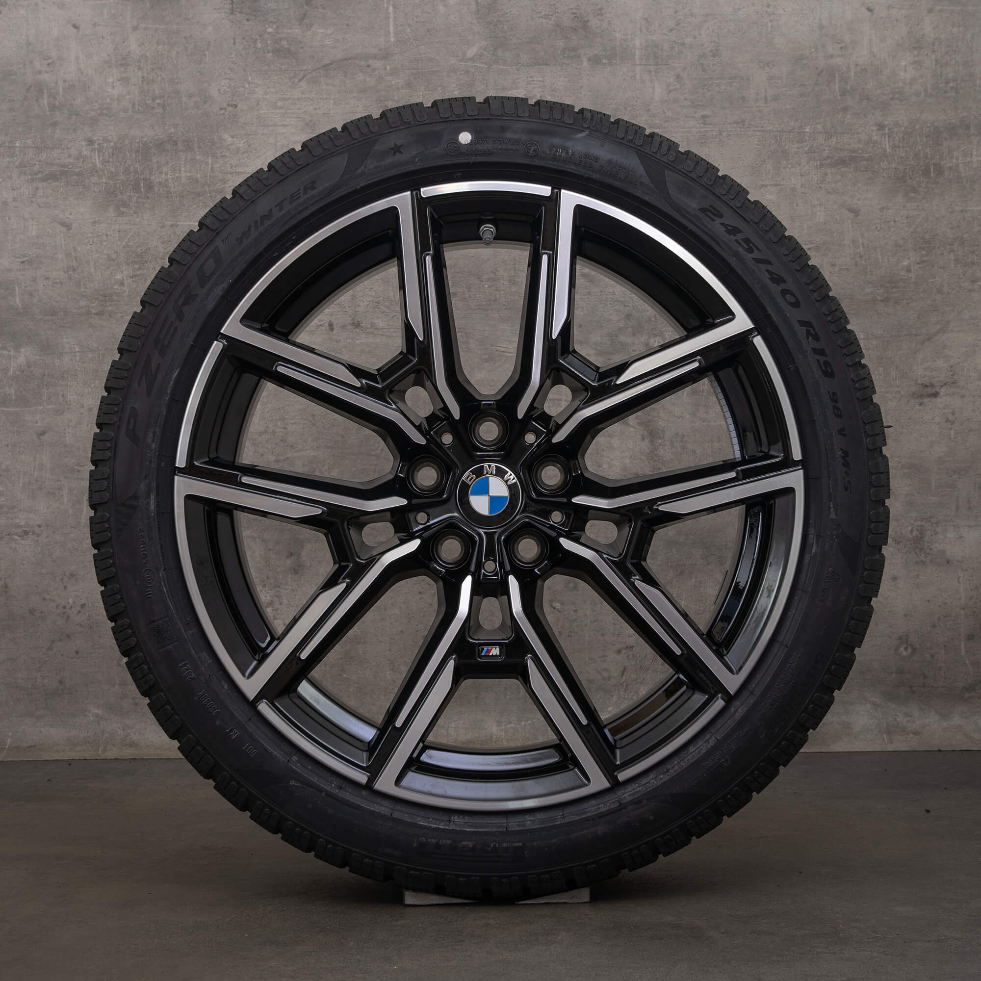 Jantes originais BMW Série 4 i4 rodas de verão G26 19 polegadas 8747304 8747305 Estilo 859 M preto azeviche alto brilho NOVO