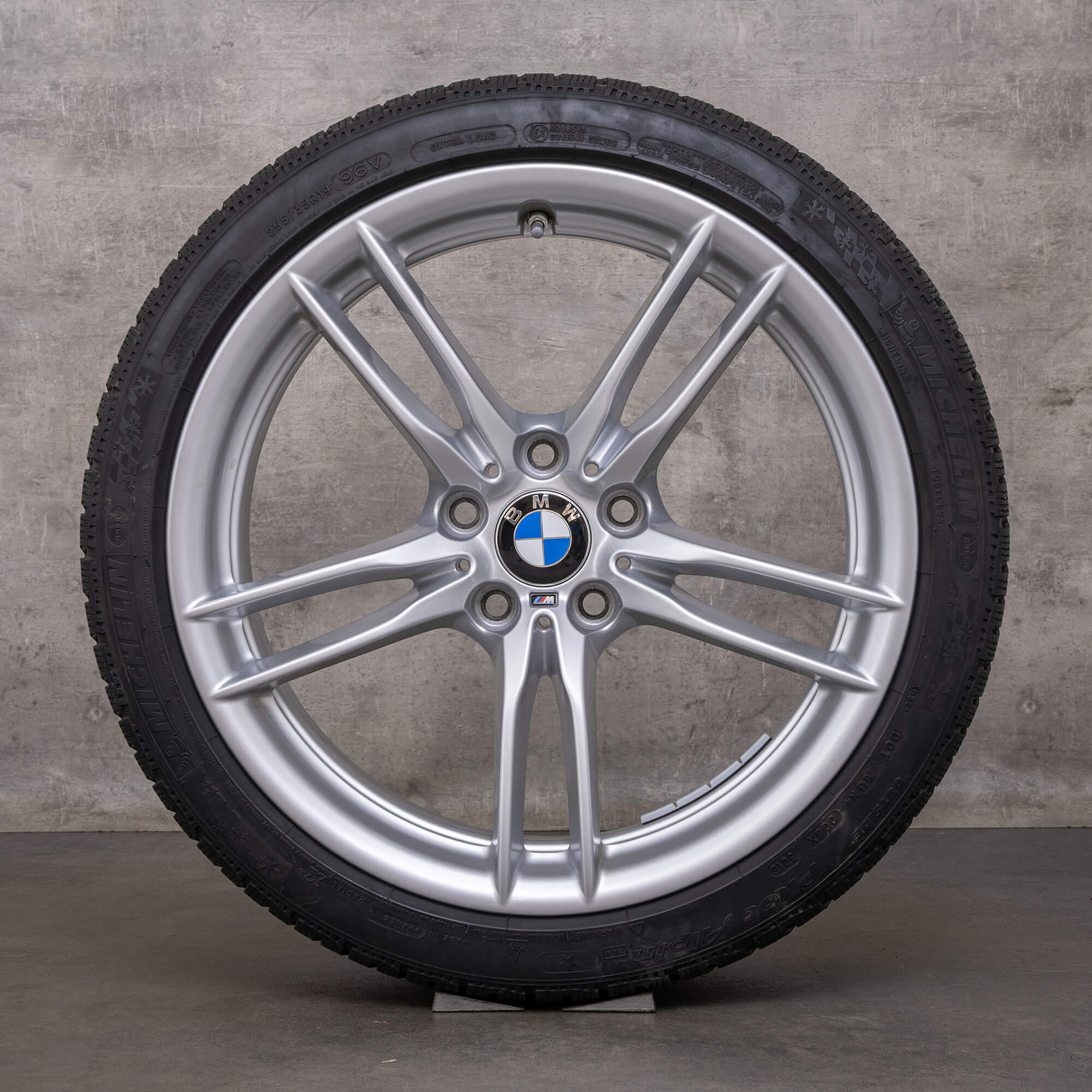 Originele BMW M3 M4 winterwielen 19 inch F80 F82 F83 velgen styling 641 M 2284907 2284908 zilver