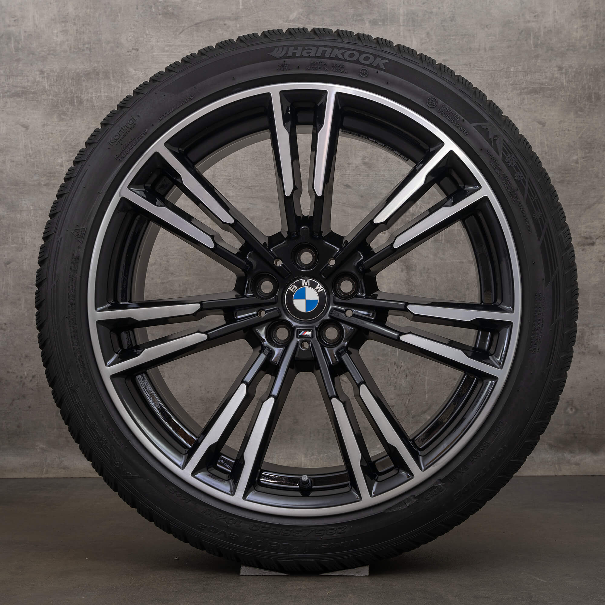 OEM BMW M5 F90 20 inch winter tires rims Styling 706 M 8073977 8073979 black