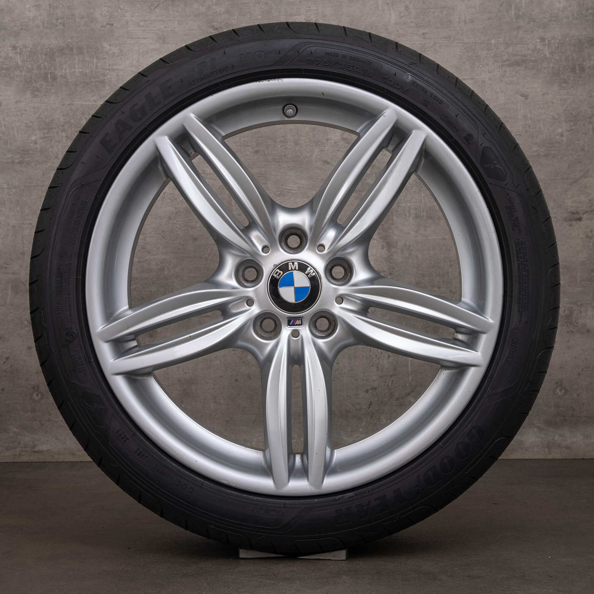 Jantes originais BMW Série 5 6 19 polegadas F10 F11 F12 F13 F06 rodas de verão estilo 351 M 7842652 7842653 prata