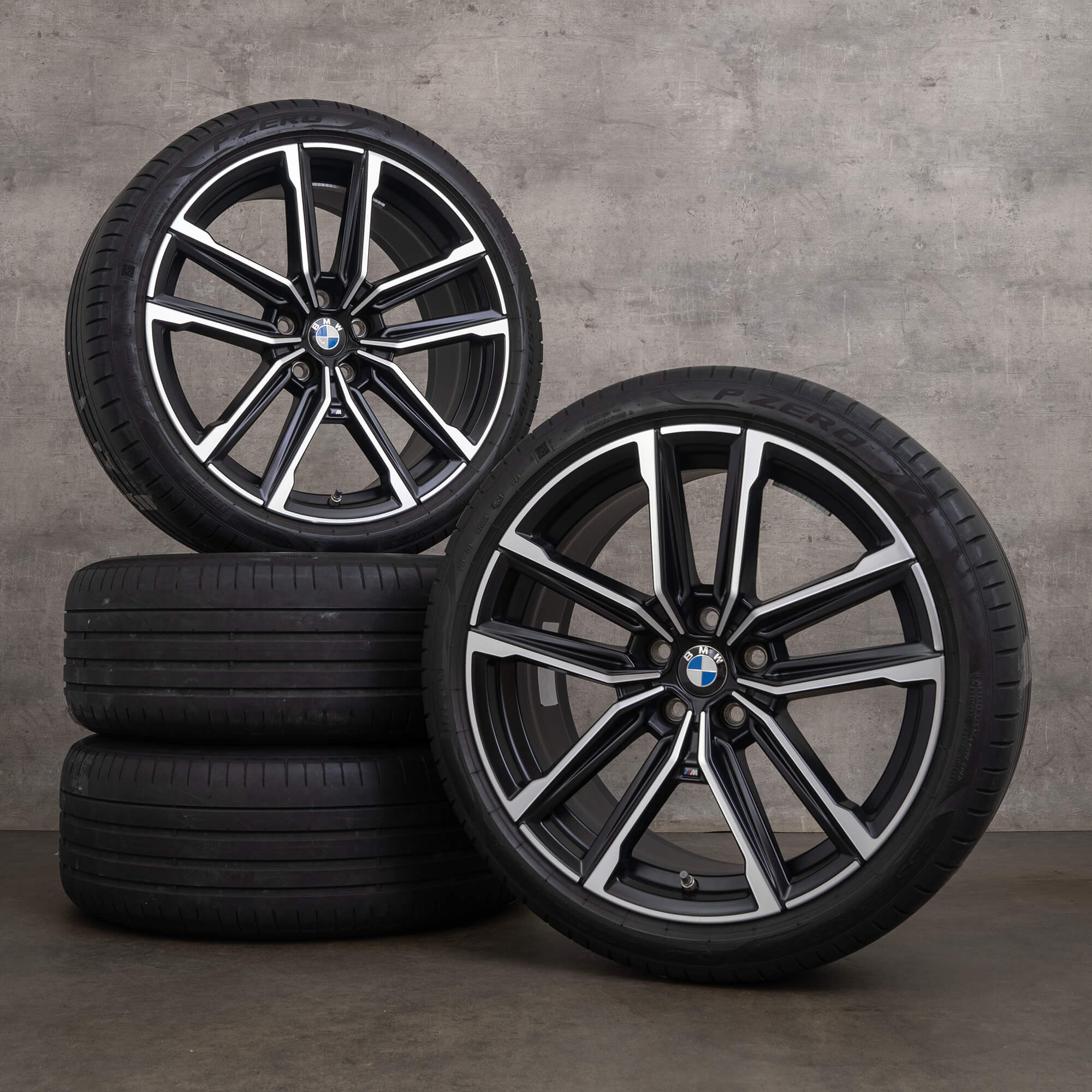 Jante originale BMW Seria 2 3 4 19 inch G42 G20 G21 G22 G23 Anvelope de vara 8747000 8747001 Styling 797 M jet black high-sheen