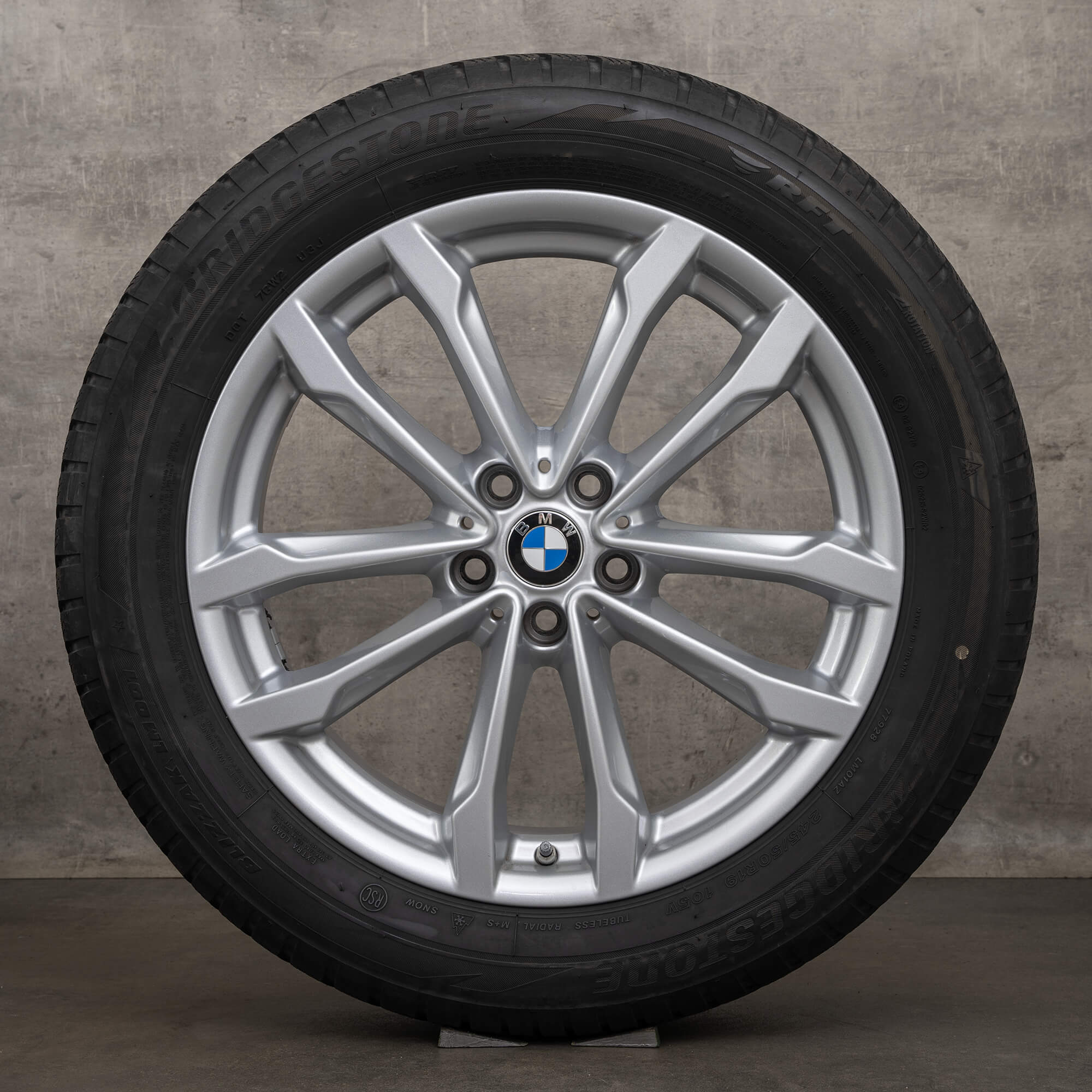 OEM BMW X3 X4 winter wheels 19 inch G01 G02 rims 6877325 Styling 691 silver