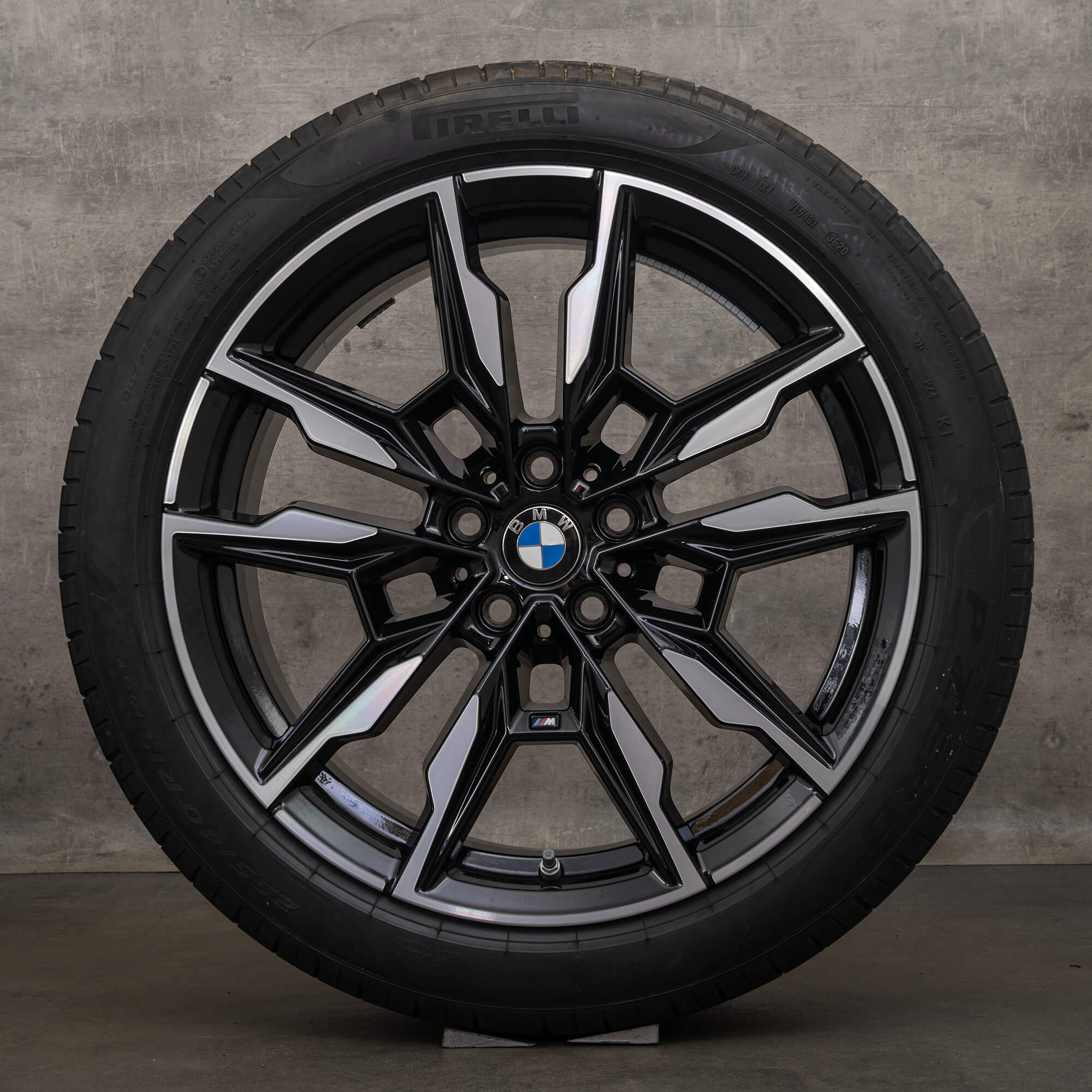 Llantas originales BMW Serie 4 i4 19 pulgadas G26 llantas de verano estilo 861 M 8089227 8092356 negro intenso brillante