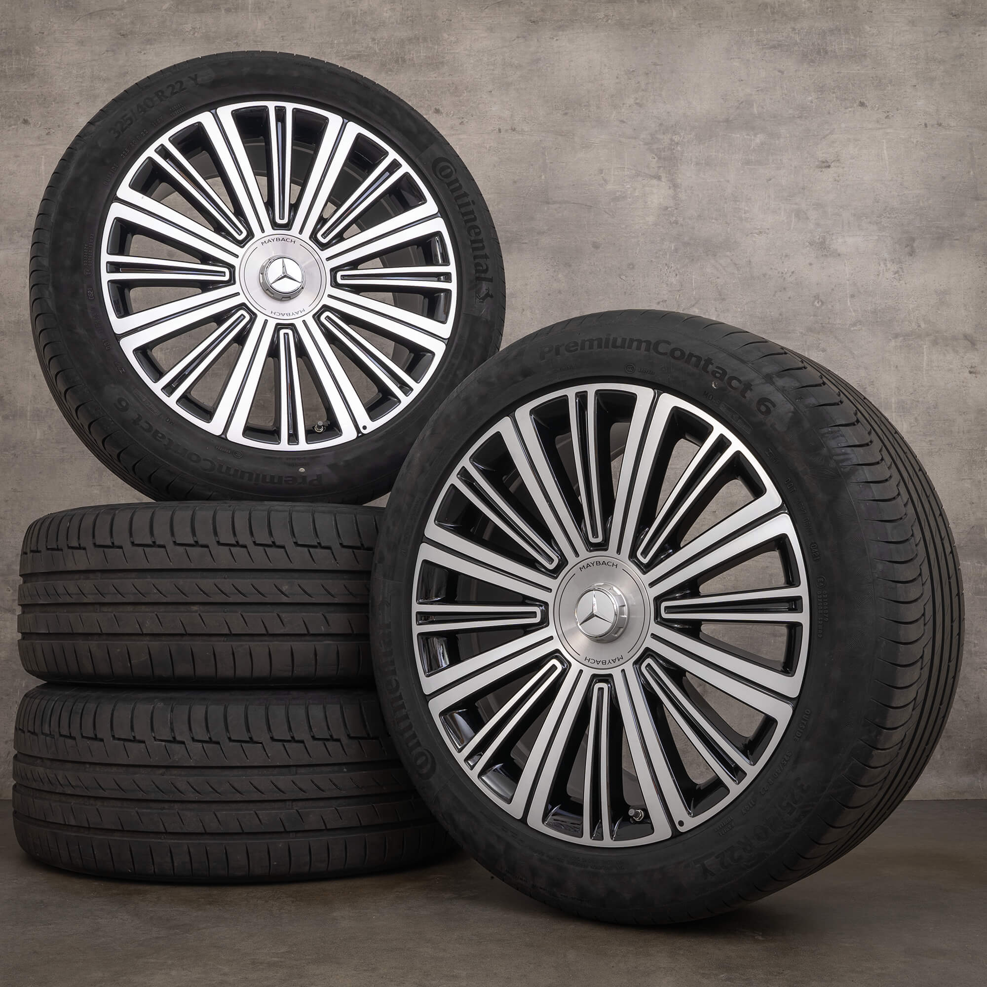 Original Maybach Mercedes GLS 600 X167 22 inch summer tires rims A1674011400