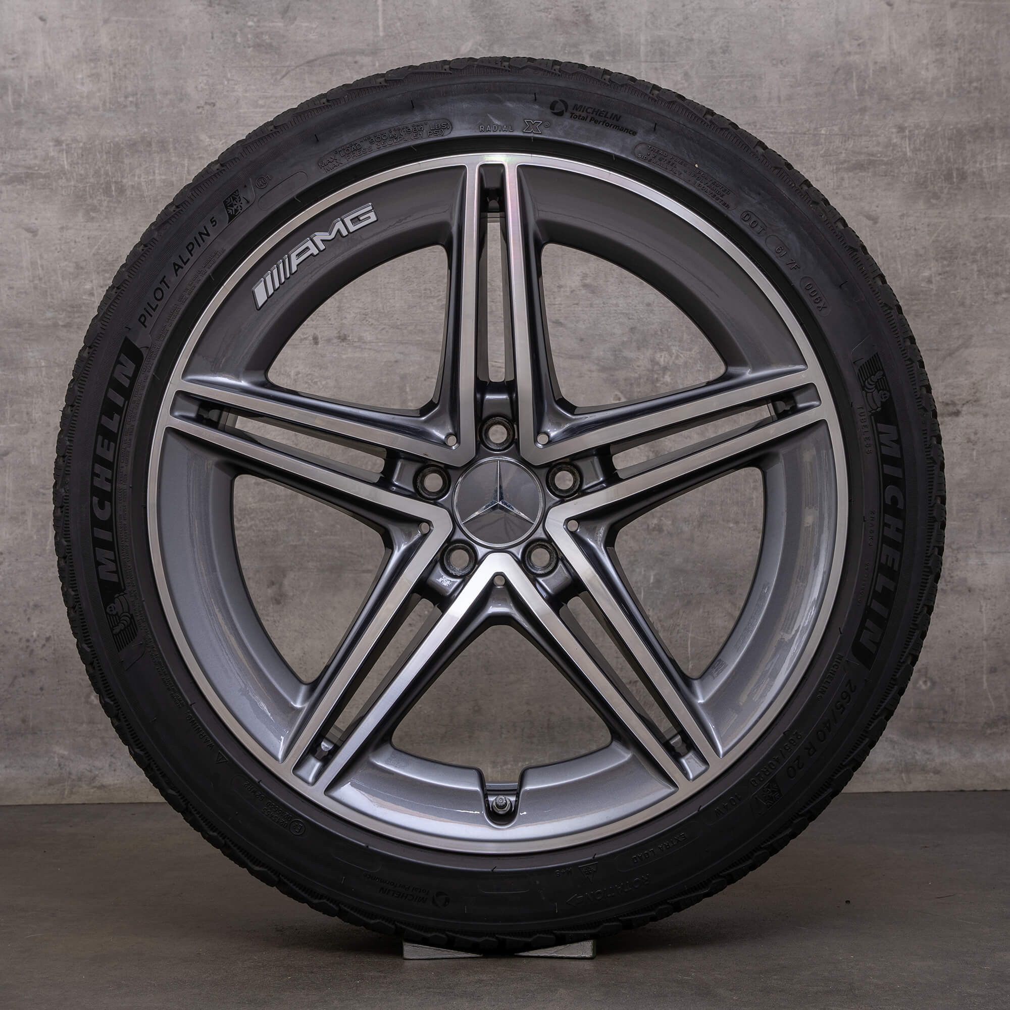 Genuine Mercedes Benz AMG GT 4 puertas neumáticos de invierno 20 pulgadas X290 llantas A2904011800 A2904010500 gris himalaya brillante torneado