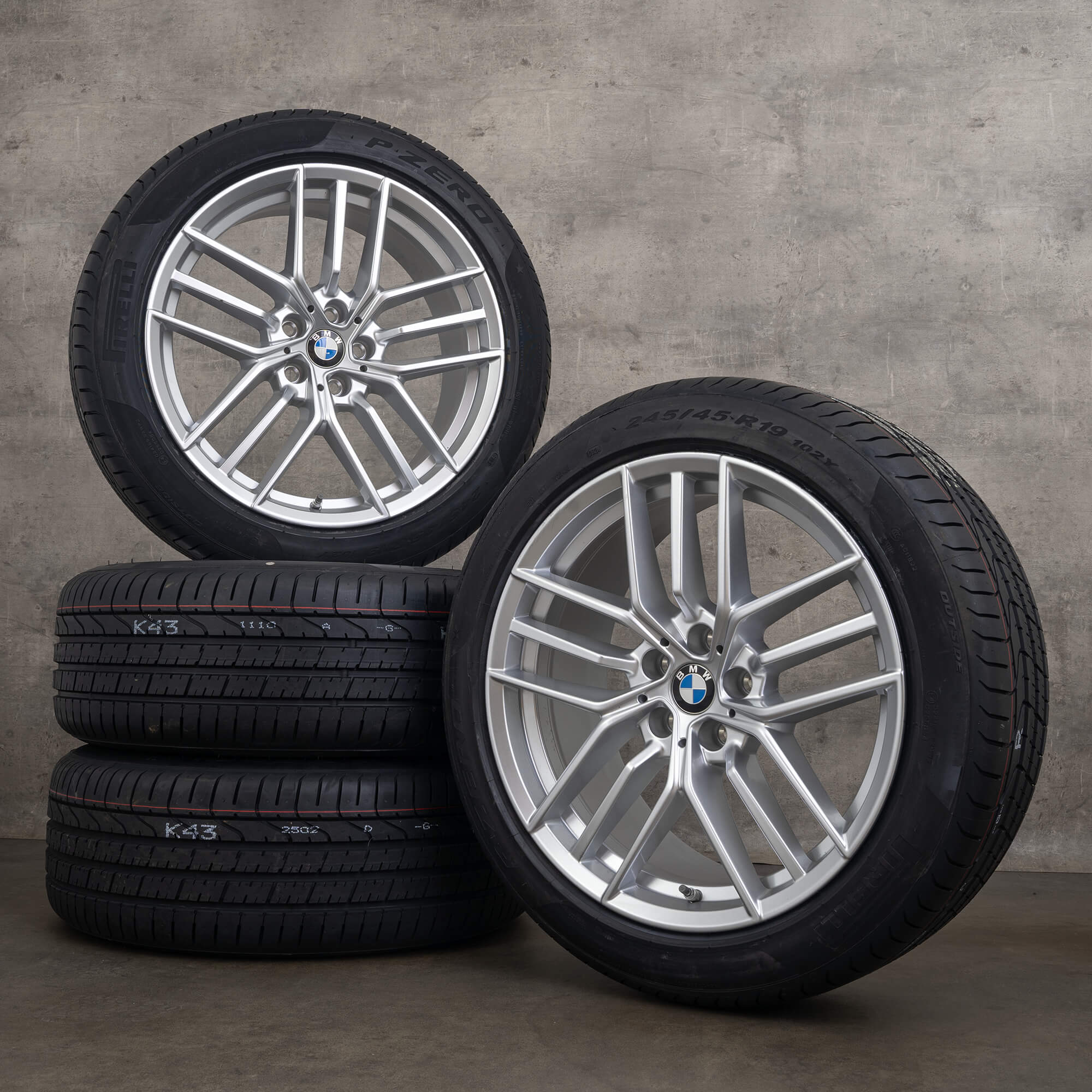 Llantas originales BMW Serie 5 i5 19 pulgadas G60 G61 ruedas de verano estilo 933 5A324D6 plateado NUEVO