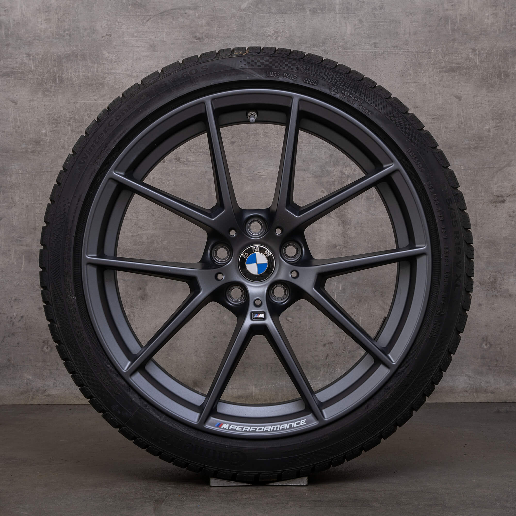 Original BMW Serie 2 3 4 llantas completas de invierno 19 pulgadas G42 G20 G21 G22 G23 898 M 6895390 6895391 gris férrico