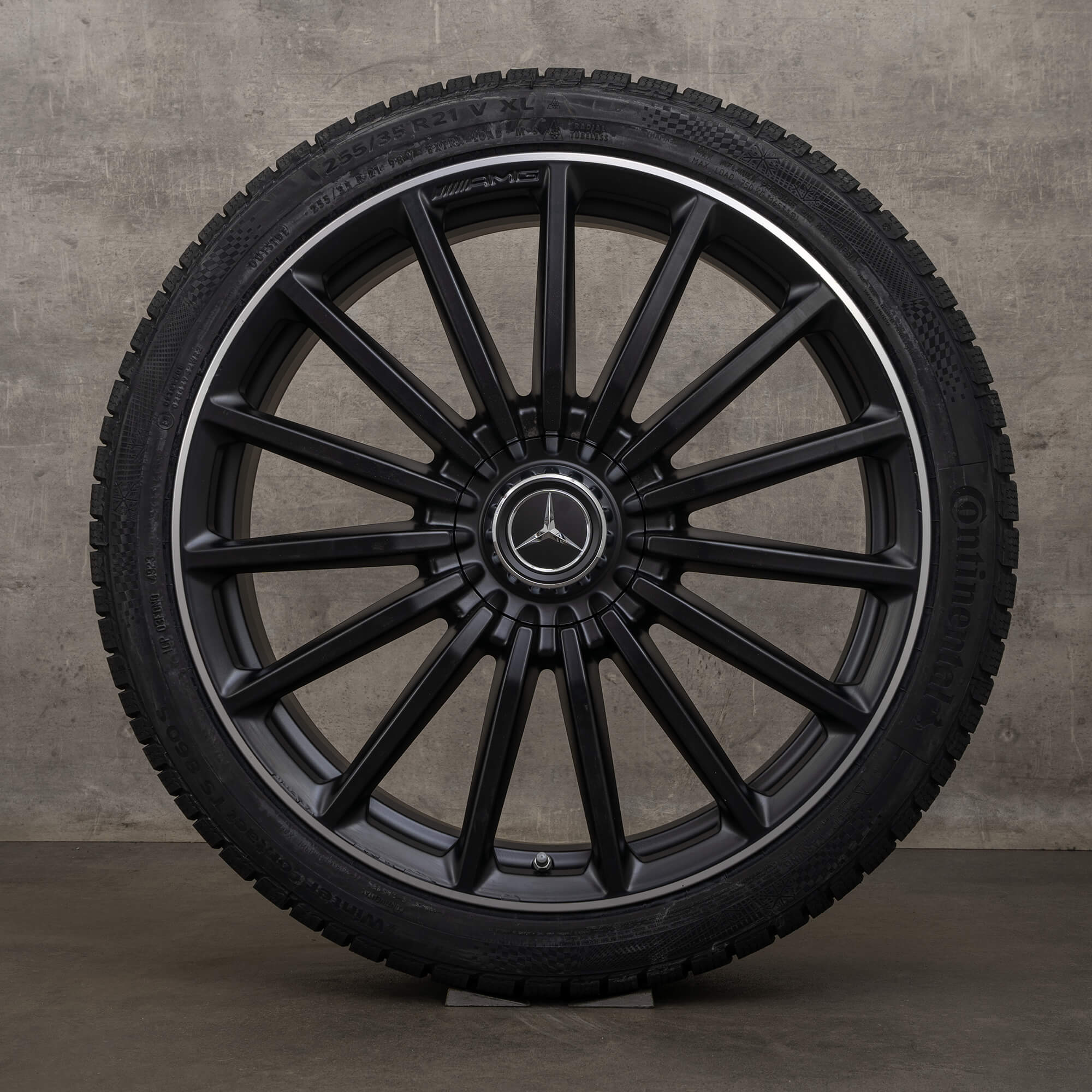 Original Mercedes Benz GLA AMG 35 45 Winterräder 21 Zoll X247 H247 Felgen A2474012200 schwarz matt rand glanzgedreht