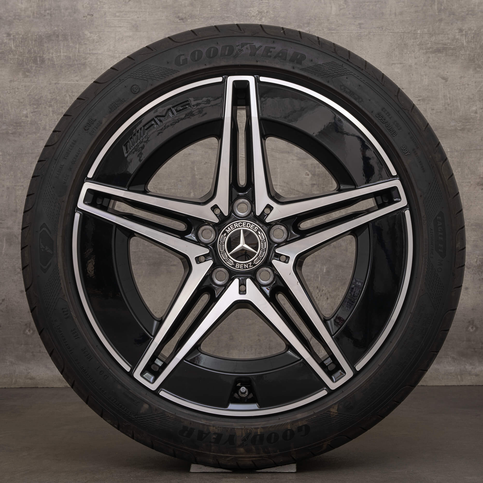 Originele Mercedes Benz C Klasse Hybride winterwielen 18 inch W206 S206 C300e C300de C400e velgen A2064017600 A2064016600 grafietgrijs bicolor NIEUW