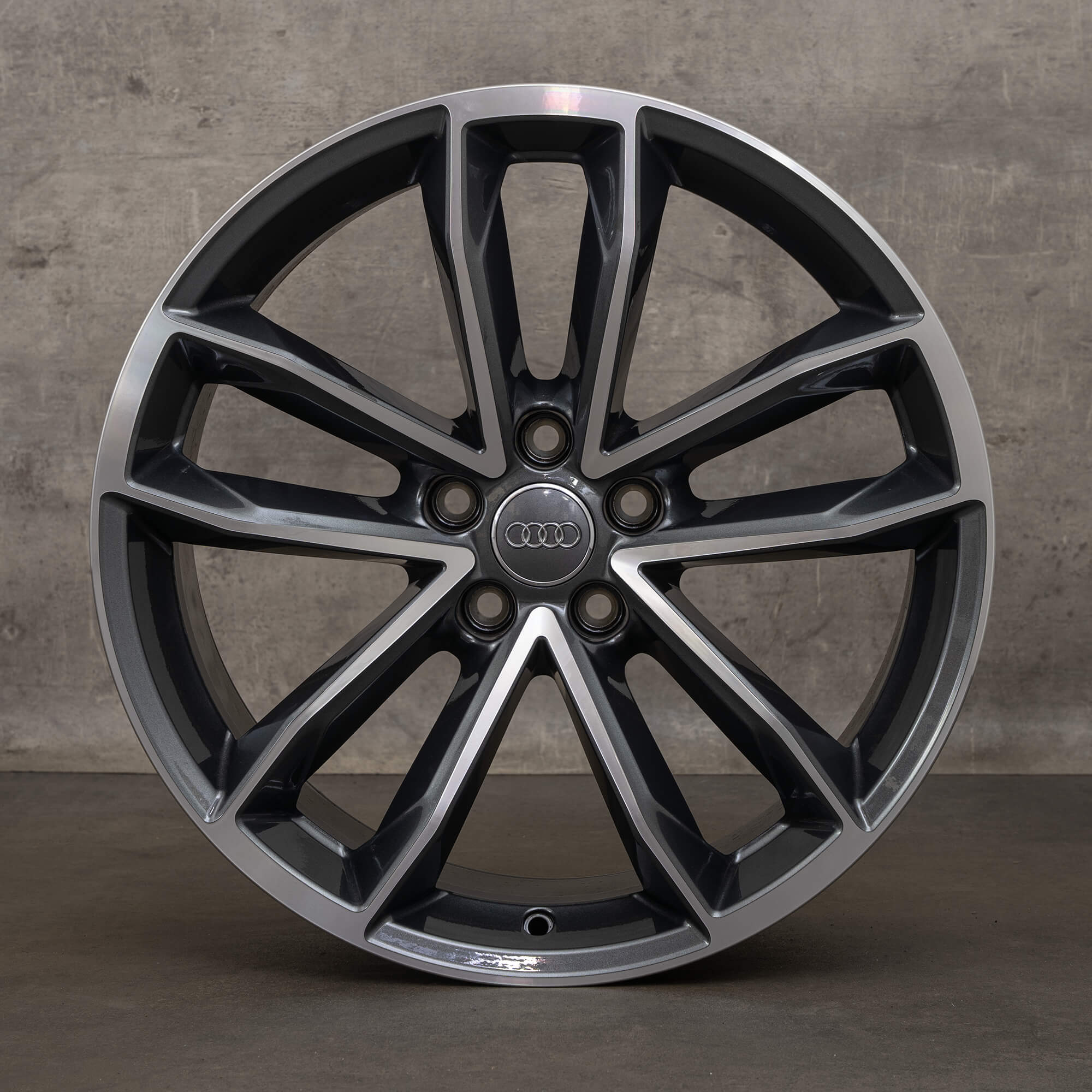 Jante originale Audi A5 S5 19 inch F5 8W B9 Cavo 8W0601025DF gri grafit bicolor