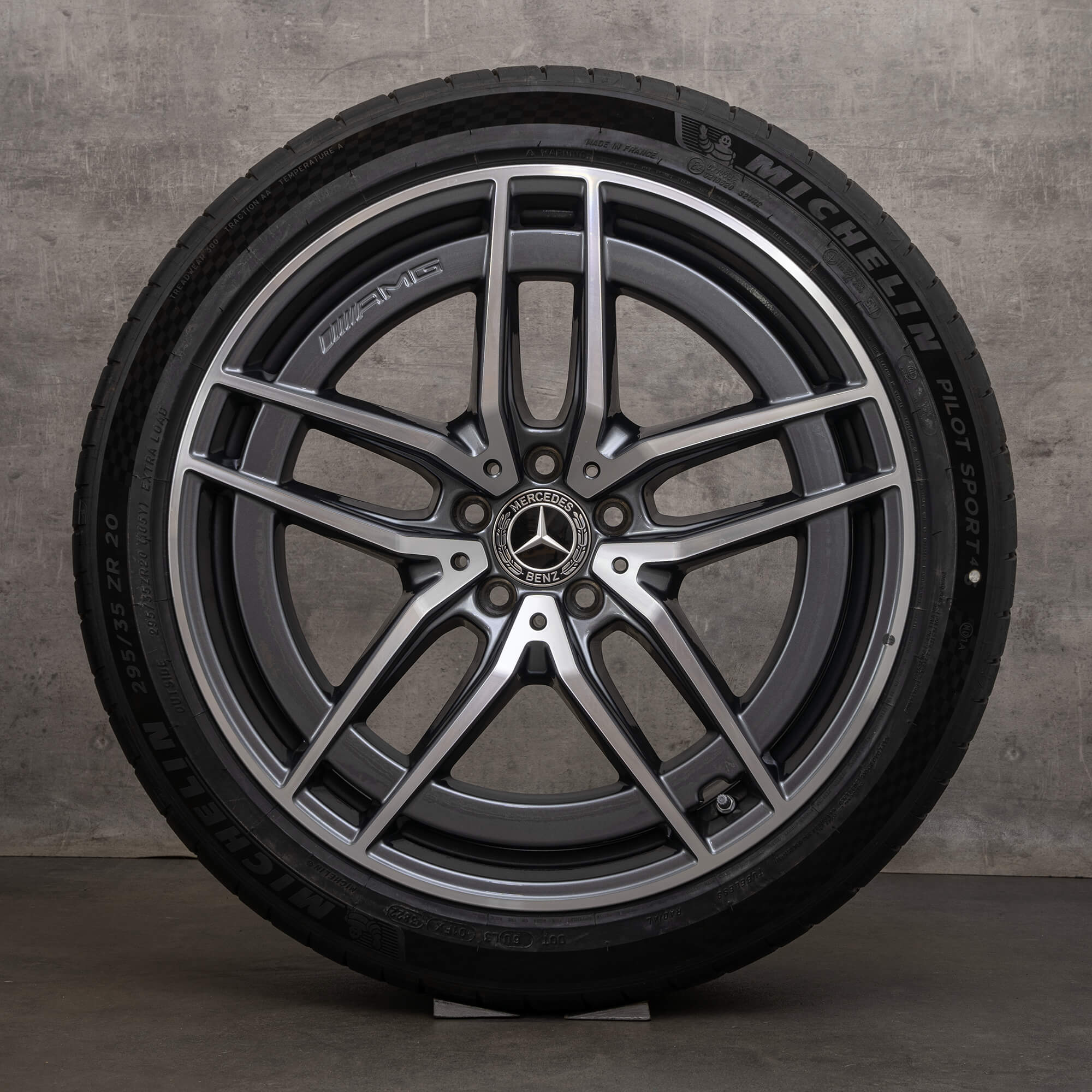 OEM AMG Mercedes Benz SL rims 20 inch 43 55 63 R232 summer wheels A2324012100 A2324012200 himalaya grey