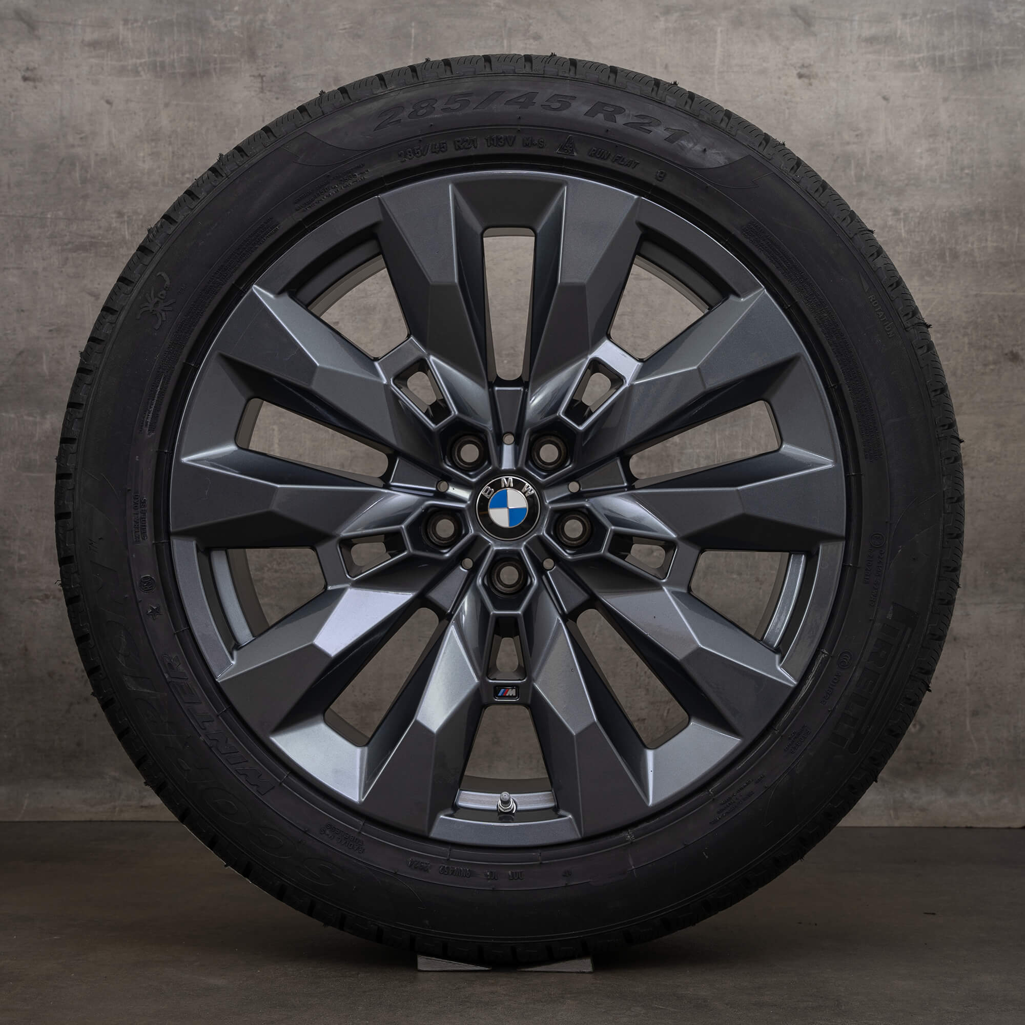 Originele BMW XM winterwielen 21 inch G09 velgen styling 917 M 6856012 gunmetal grijs