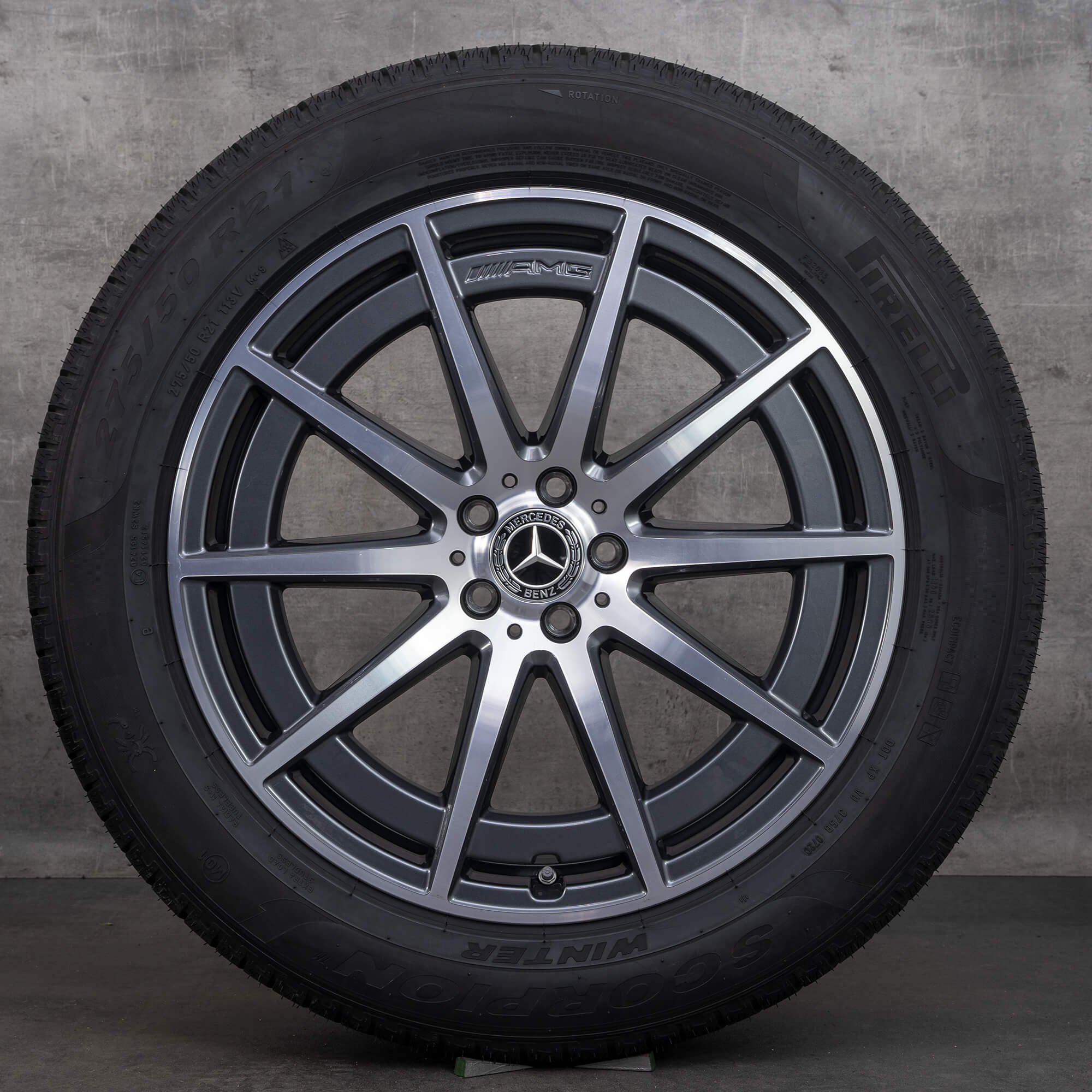 AMG 21 inch Mercedes Benz rims GLS 63 X167 winter tires wheels 7.5 mm