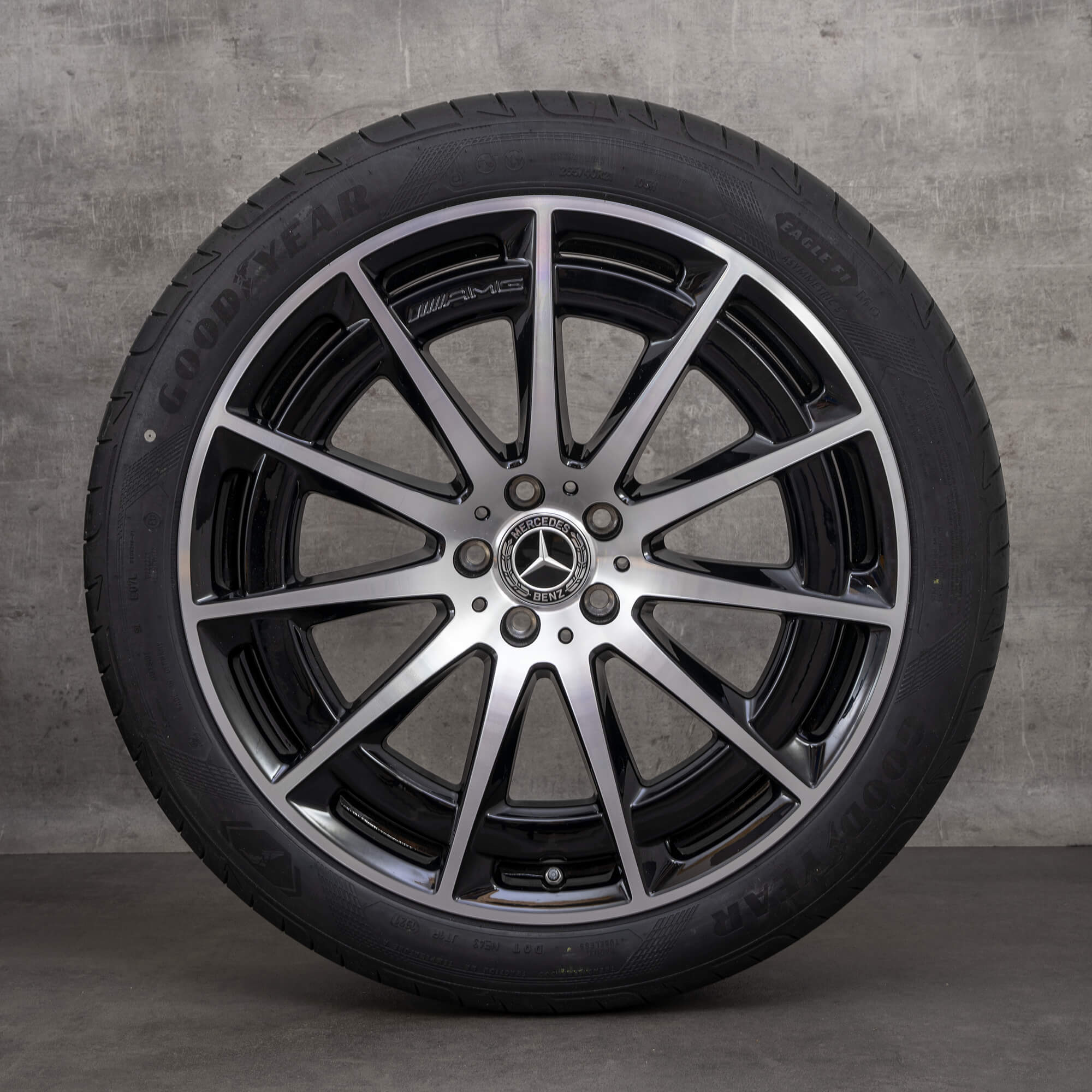 OEM Mercedes Benz EQE AMG summer wheels 21 inch SUV X294 rims A2974011400 black glossy turned