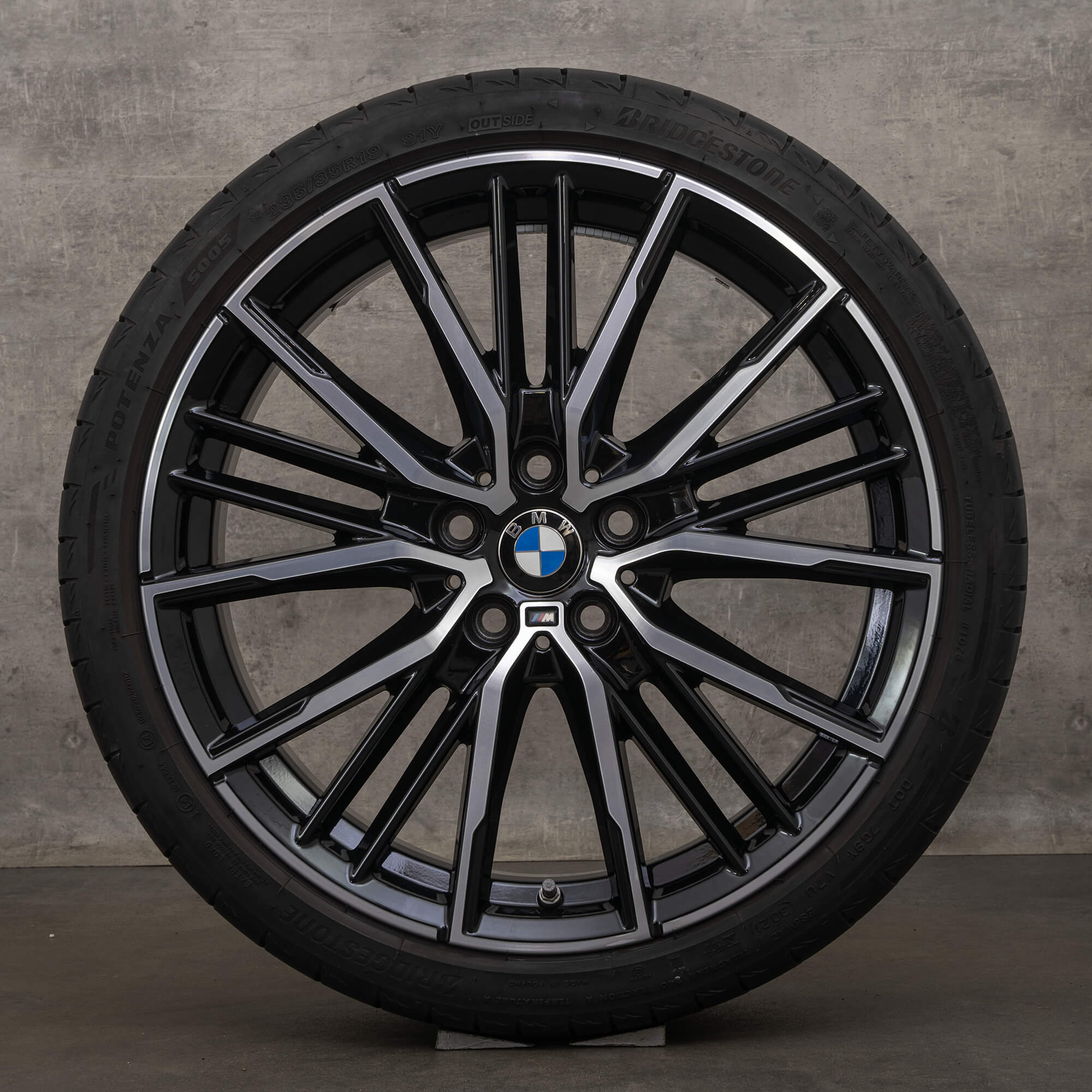 Llantas de invierno originales BMW Serie 1 2 19 pulgadas F40 F44 estilo 552 M 8092356 negro brillante