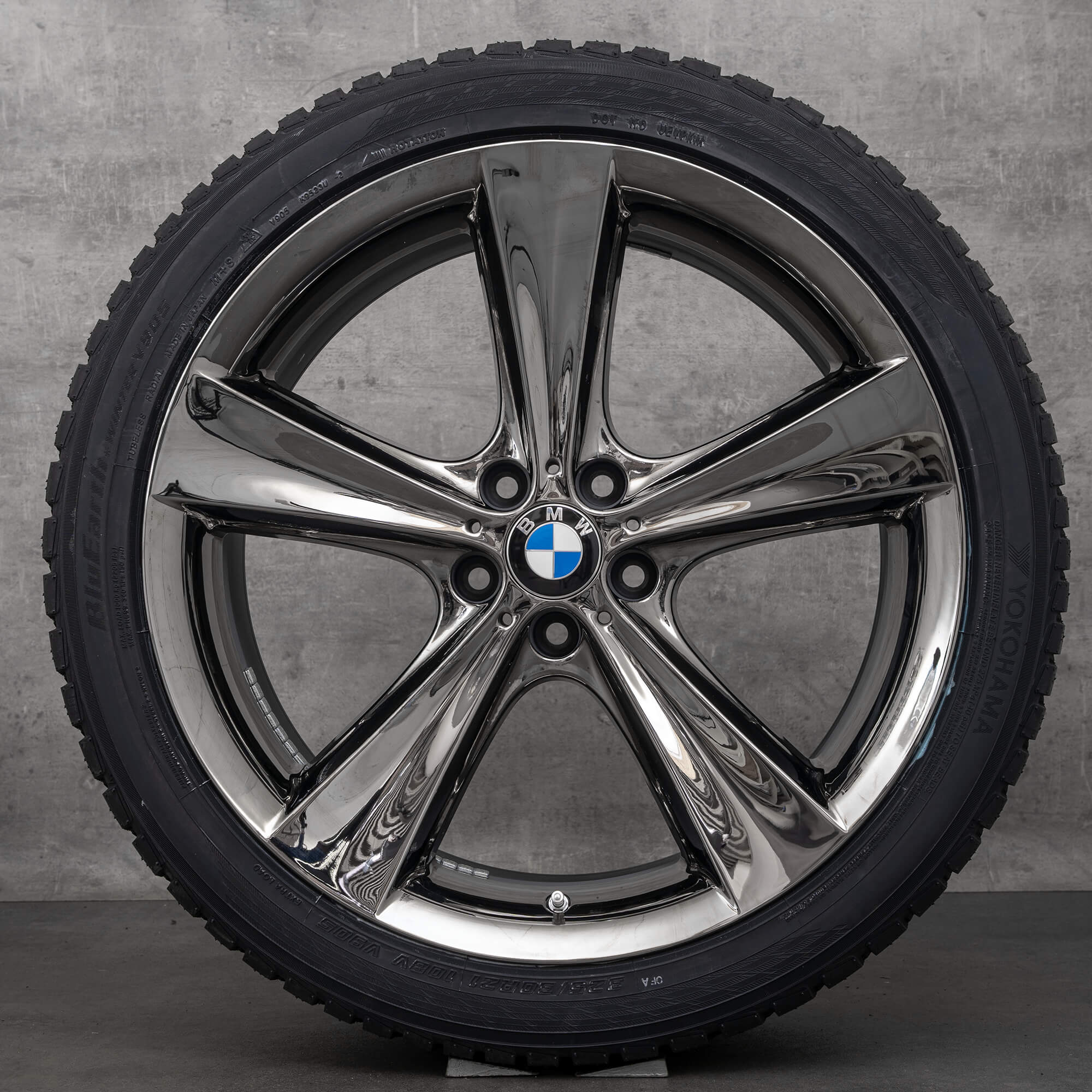 Cerchi invernali BMW X5 E70 da 21 pollici 128 pneumatici cromati 6792685 6792686