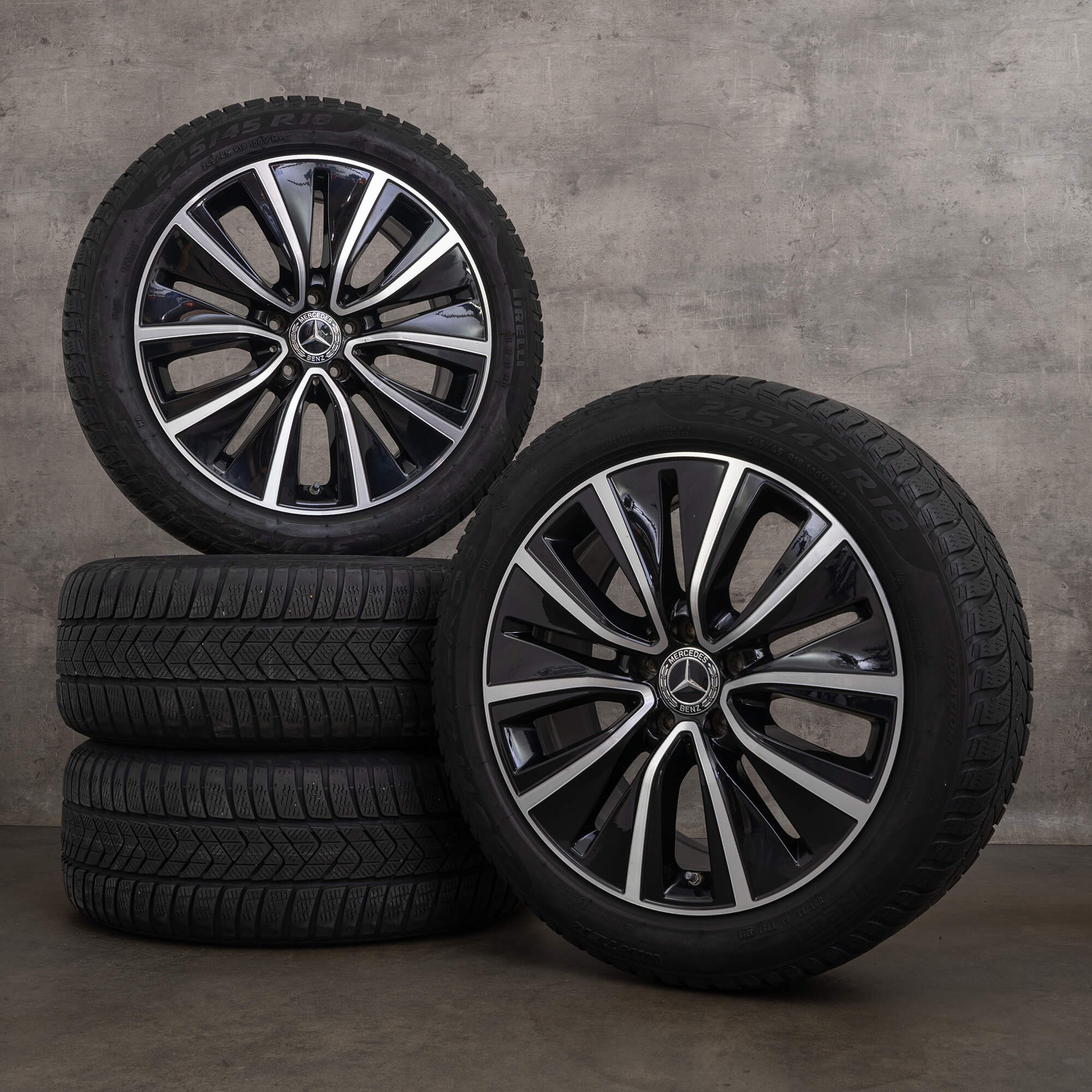 Jante originale Mercedes Benz CLS de iarnă 18 inch C257 jante A2574010700 negru lucios