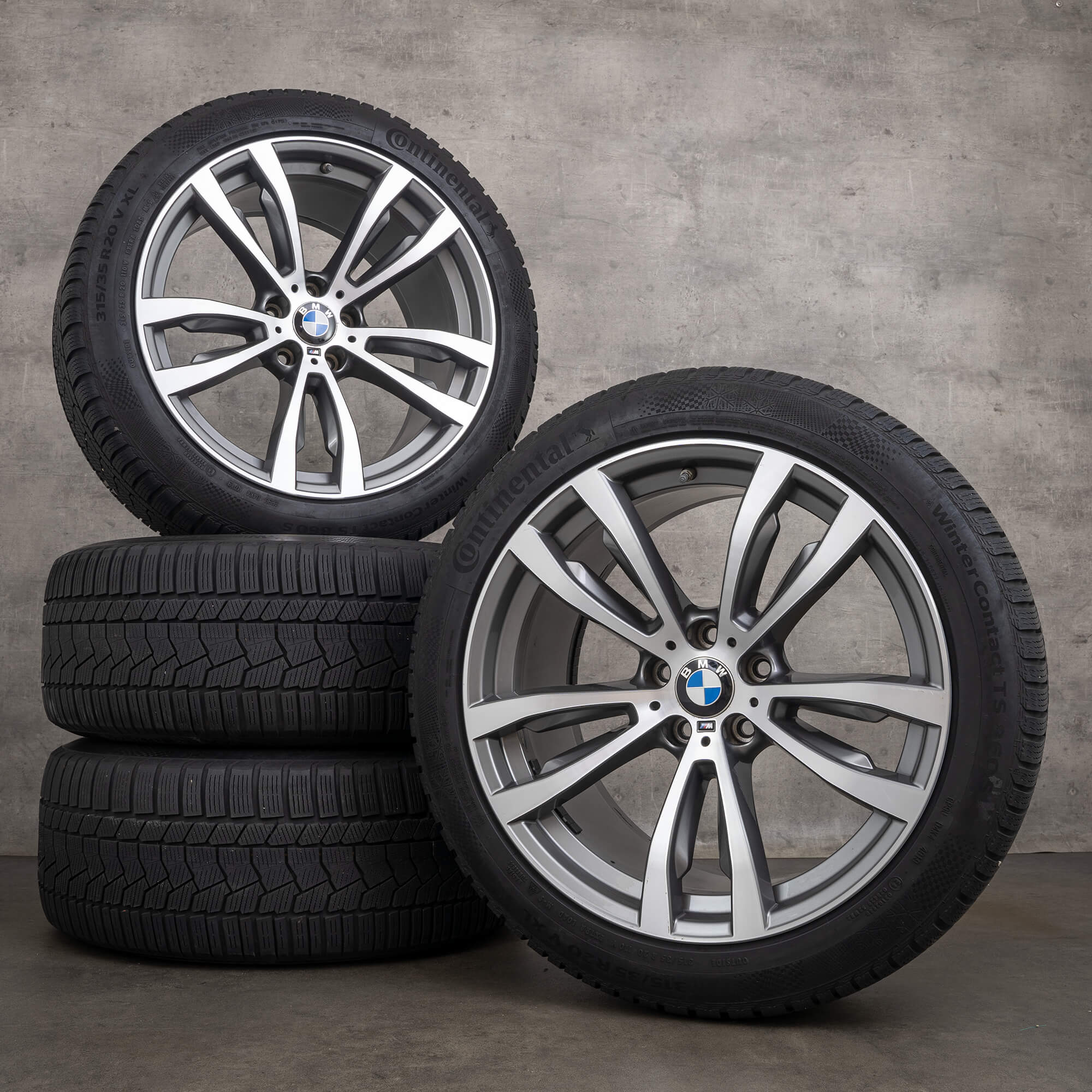 BMW X5 E70 F15 X6 F16 zimni alu kola 20 palcové ráfky styl 469 M pneumatiky