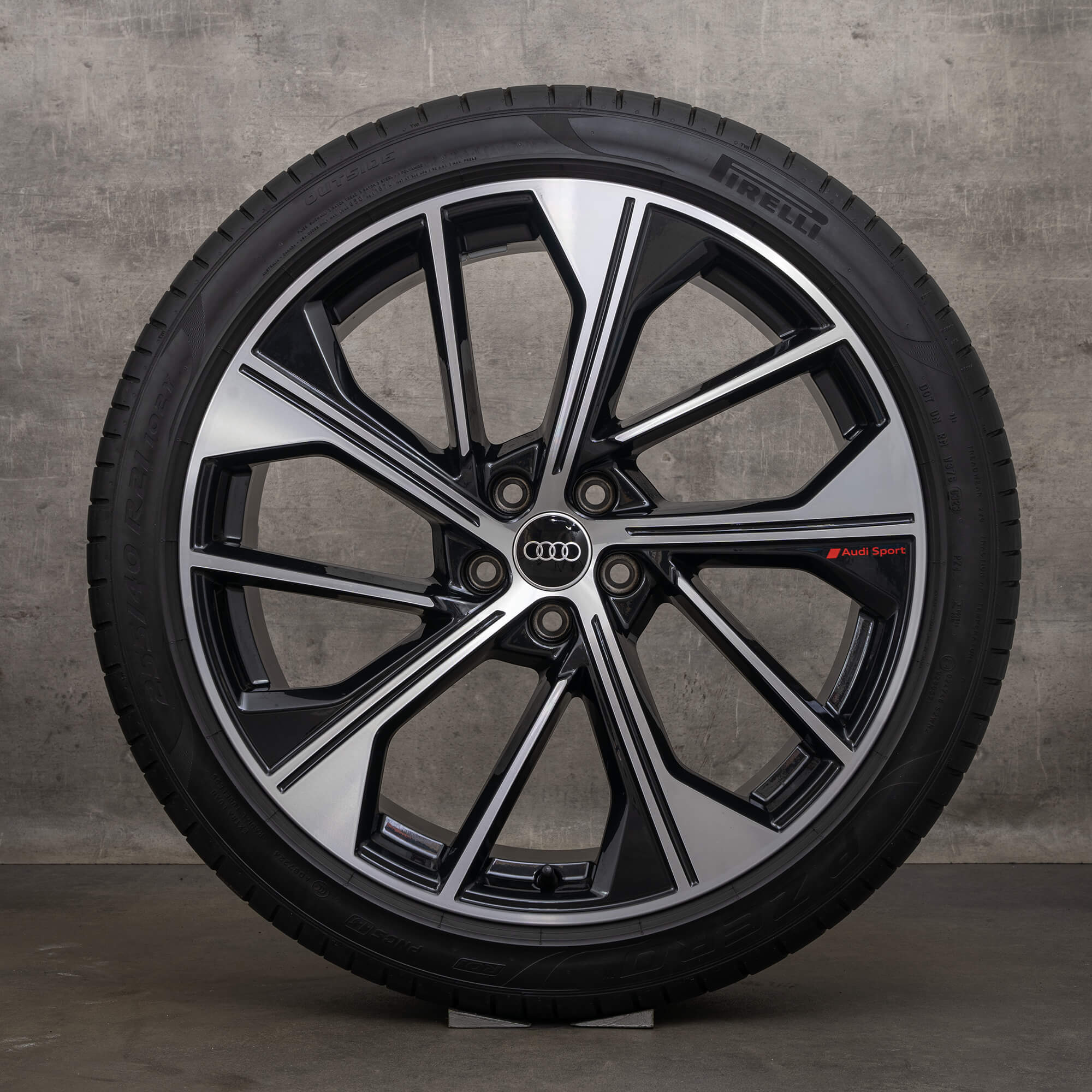 OEM Audi Q5 SQ5 FY 21 inch summer tires rims 80A601025BQ wheels black