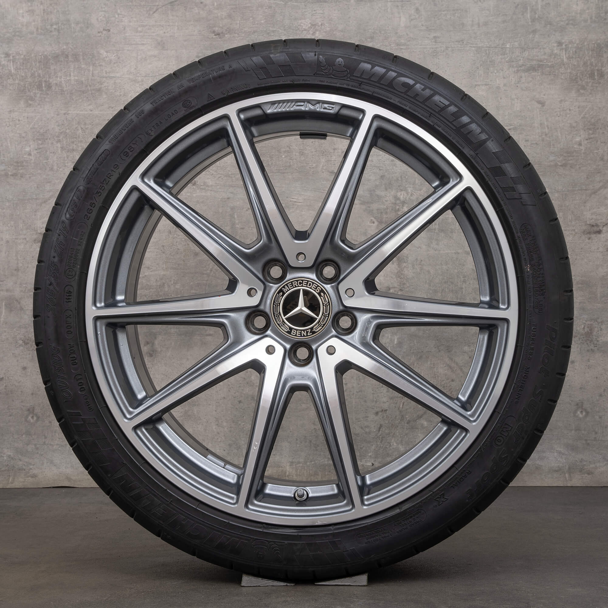AMG Mercedes Benz GT C190 R190 summer wheels tires 19 inch rims