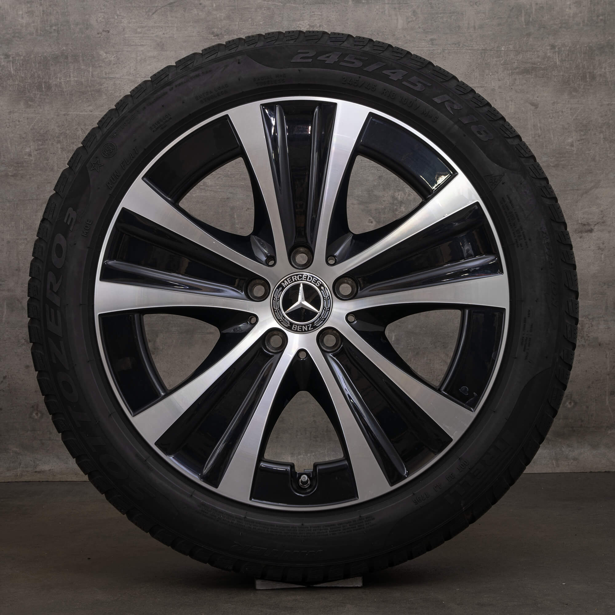 Jante de iarnă originale Mercedes Benz Clasa E 18 inch W213 S213 C238 A238 jante A2134013700 negru lucios