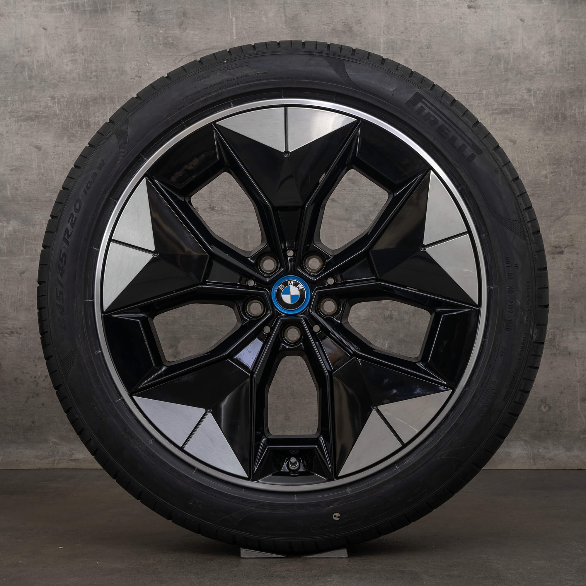 Originele BMW iX3 velgen 20 inch G08 zomervelgen 6894844 gitzwart hoogglans