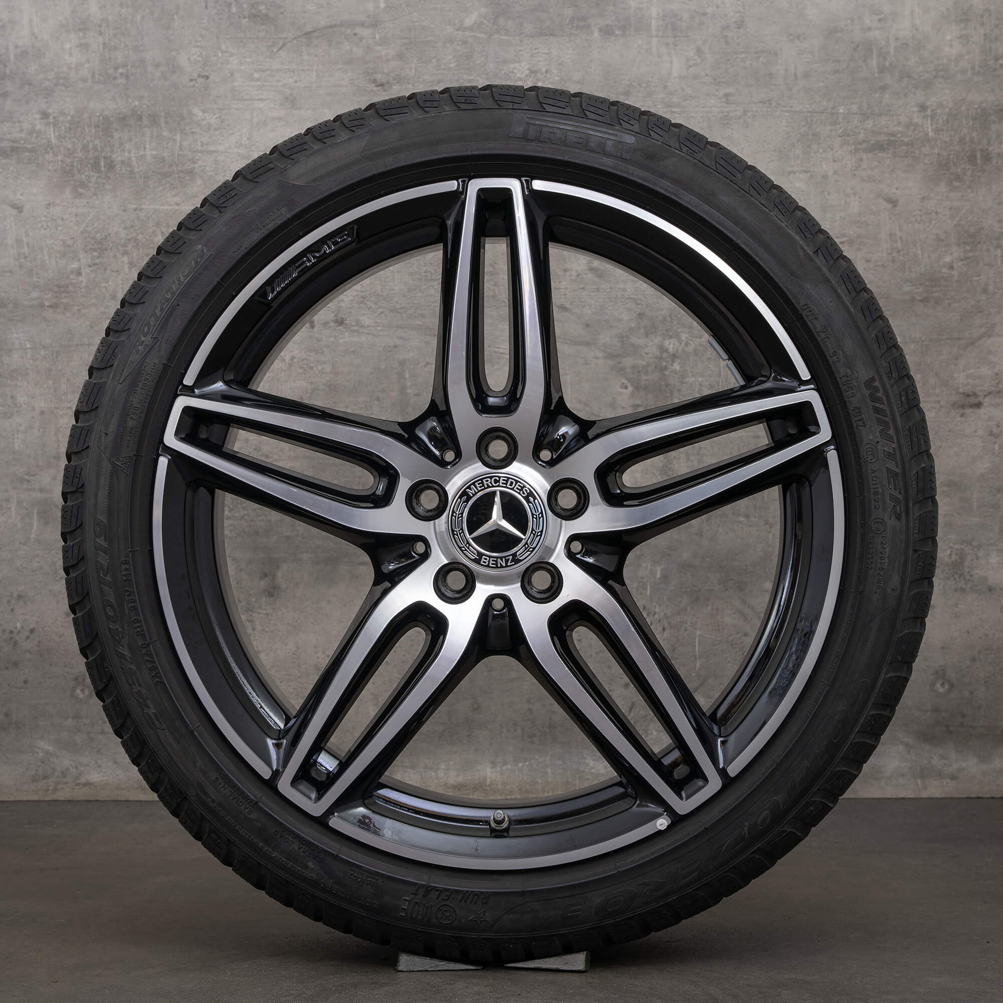 OEM Mercedes Benz E-Class AMG winter wheels 19 inch W213 S213 C238 A238 rims A2134012000 black glossy turned