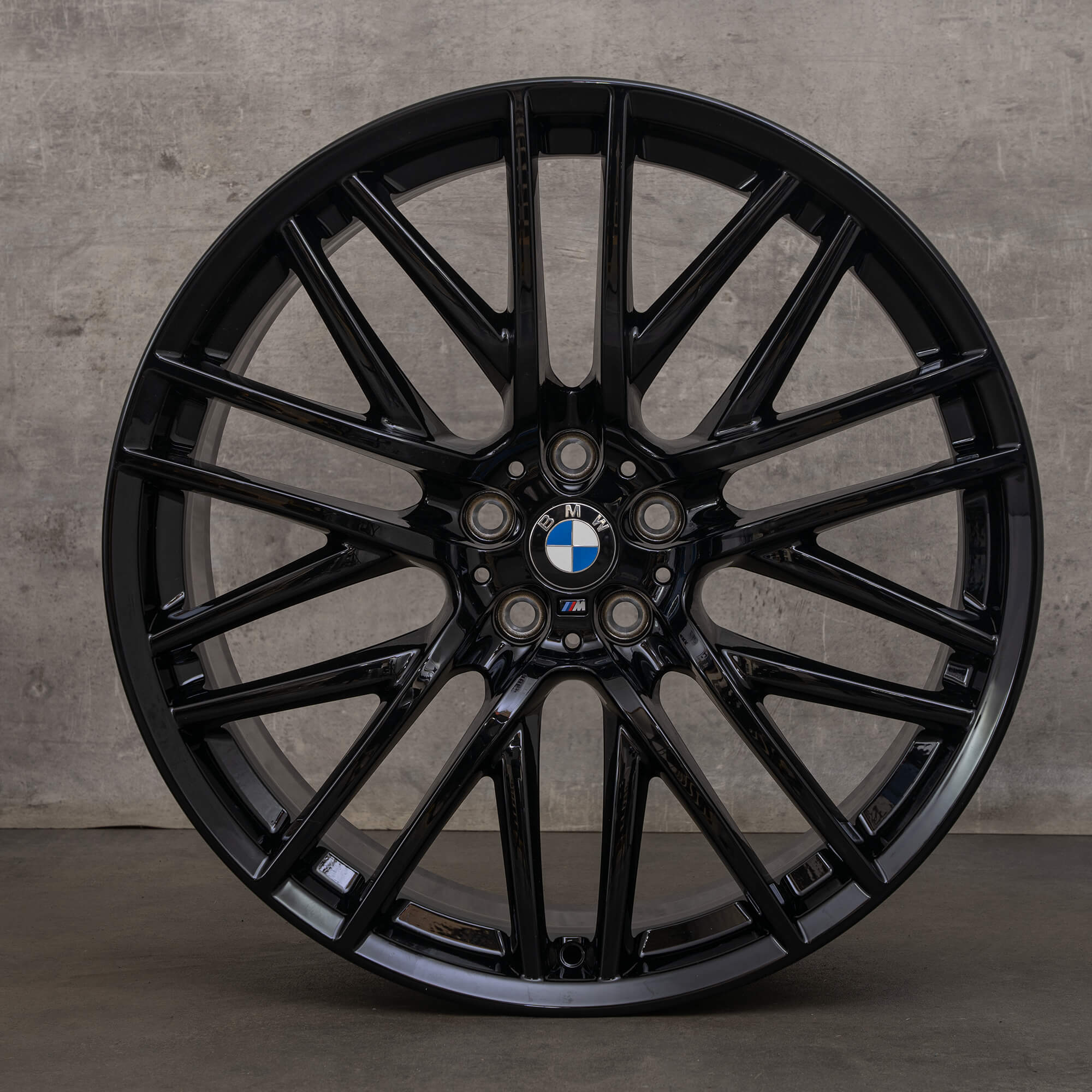 OEM BMW 7 Series rims 21 inch G11 G12 6893542 6893543 aluminum jet black high gloss NEW