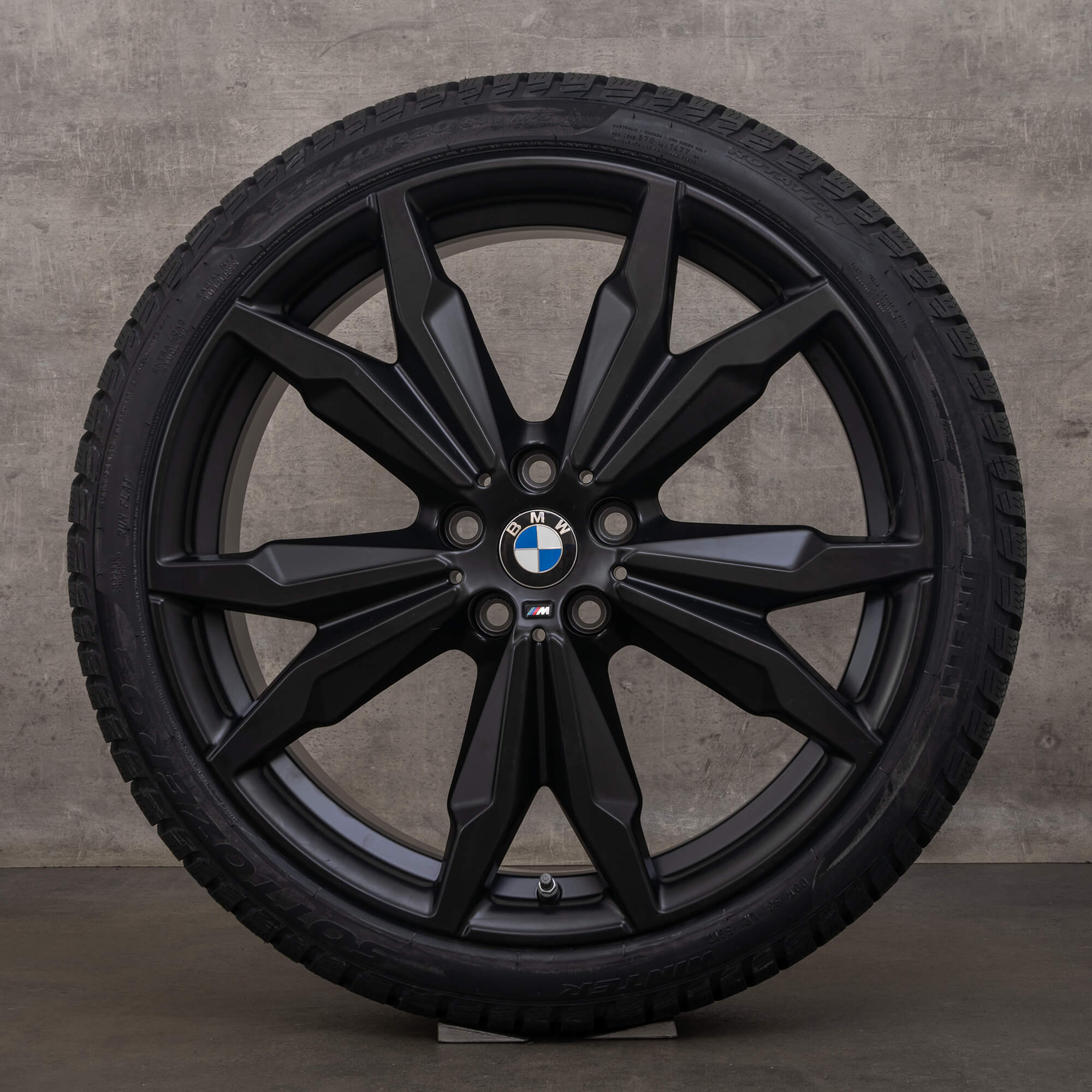 OEM BMW X1 X2 rims 20 inch F48 F39 winter wheels 8008659 717 M black matt tires