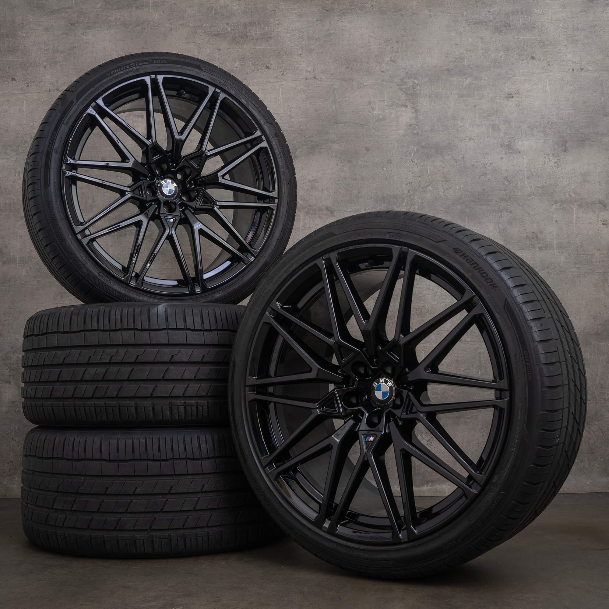 OEM BMW X5M X6M rims 21 inch F95 F96 summer wheels 9503307 9503308 Styling 818 M black high gloss