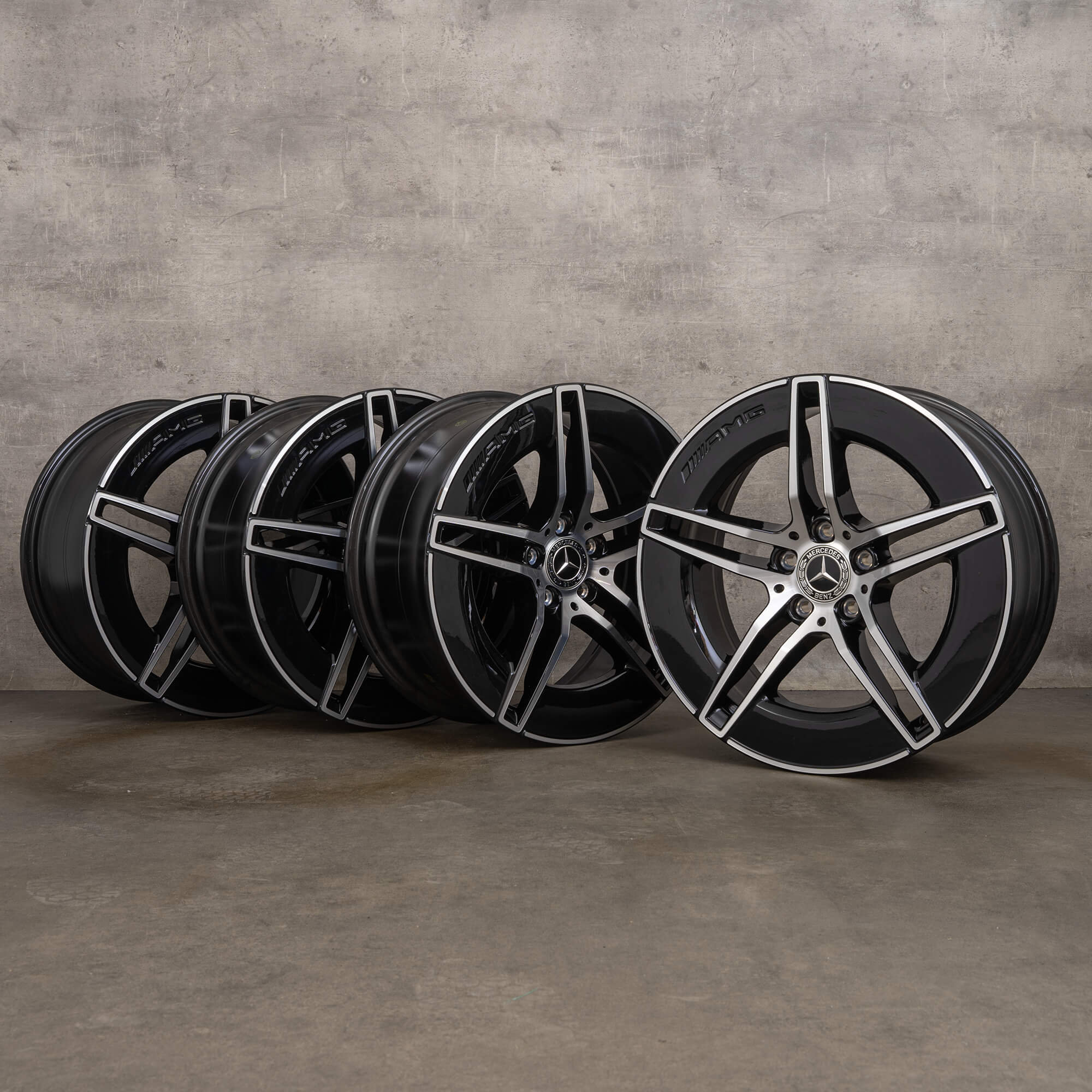 Originele AMG Mercedes W214 S214 19 inch velgen A2144010300 zwart NIEUW